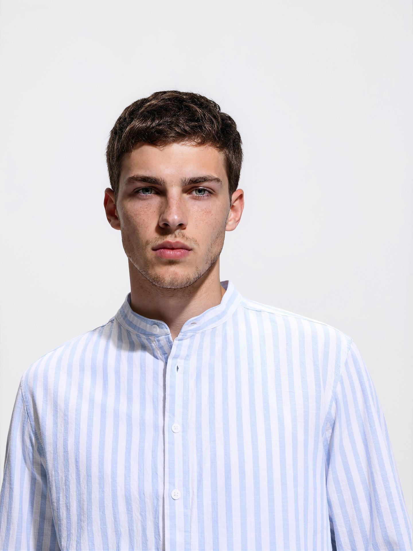 Blue Regular Fit Cotton Shirt, Blue, medium