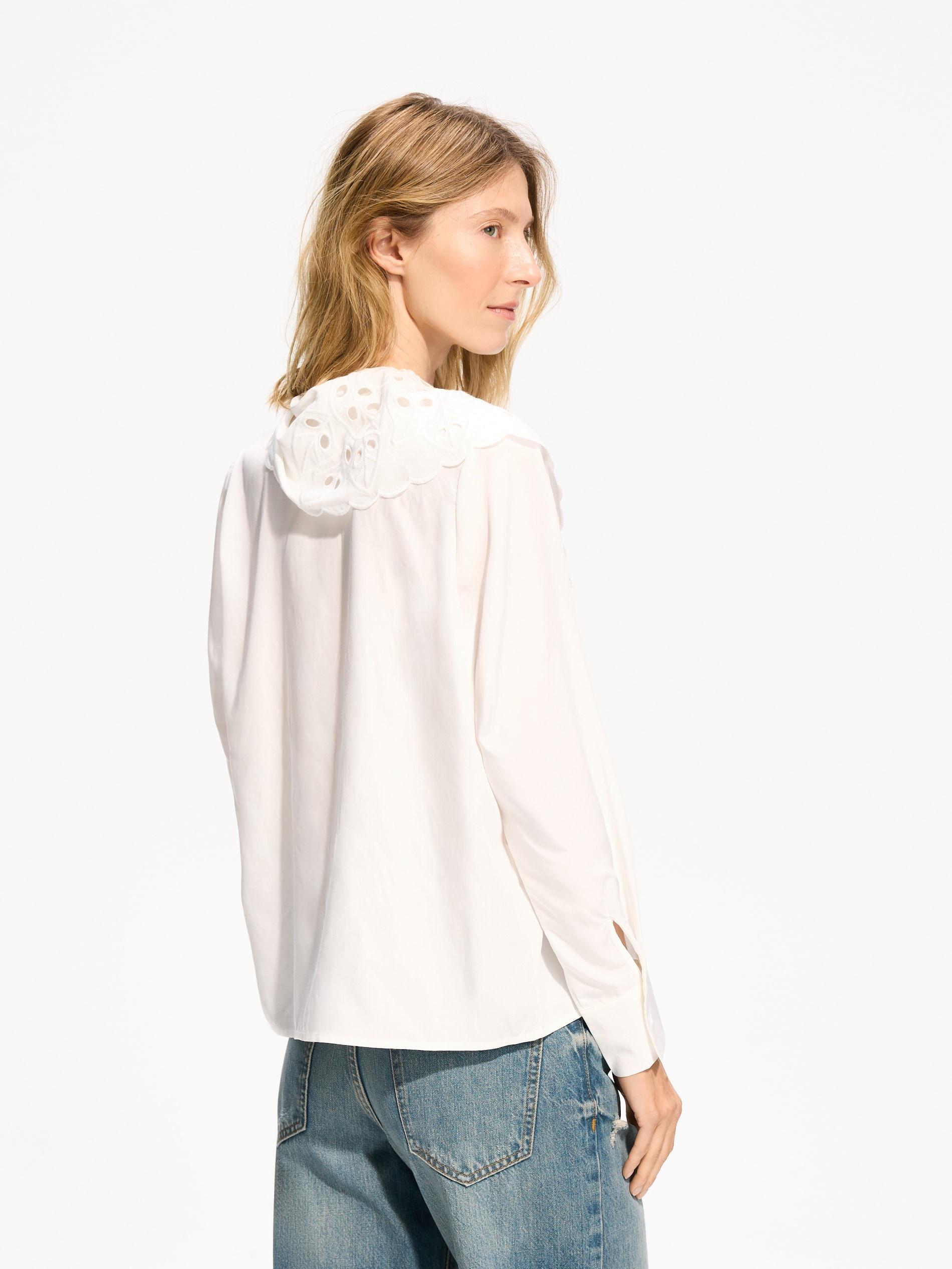 قميص مودال خليط أبيض, White, medium