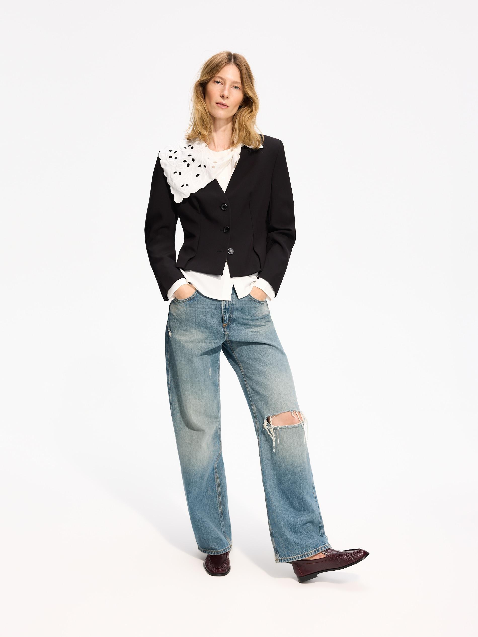 قميص مودال خليط أبيض, White, medium
