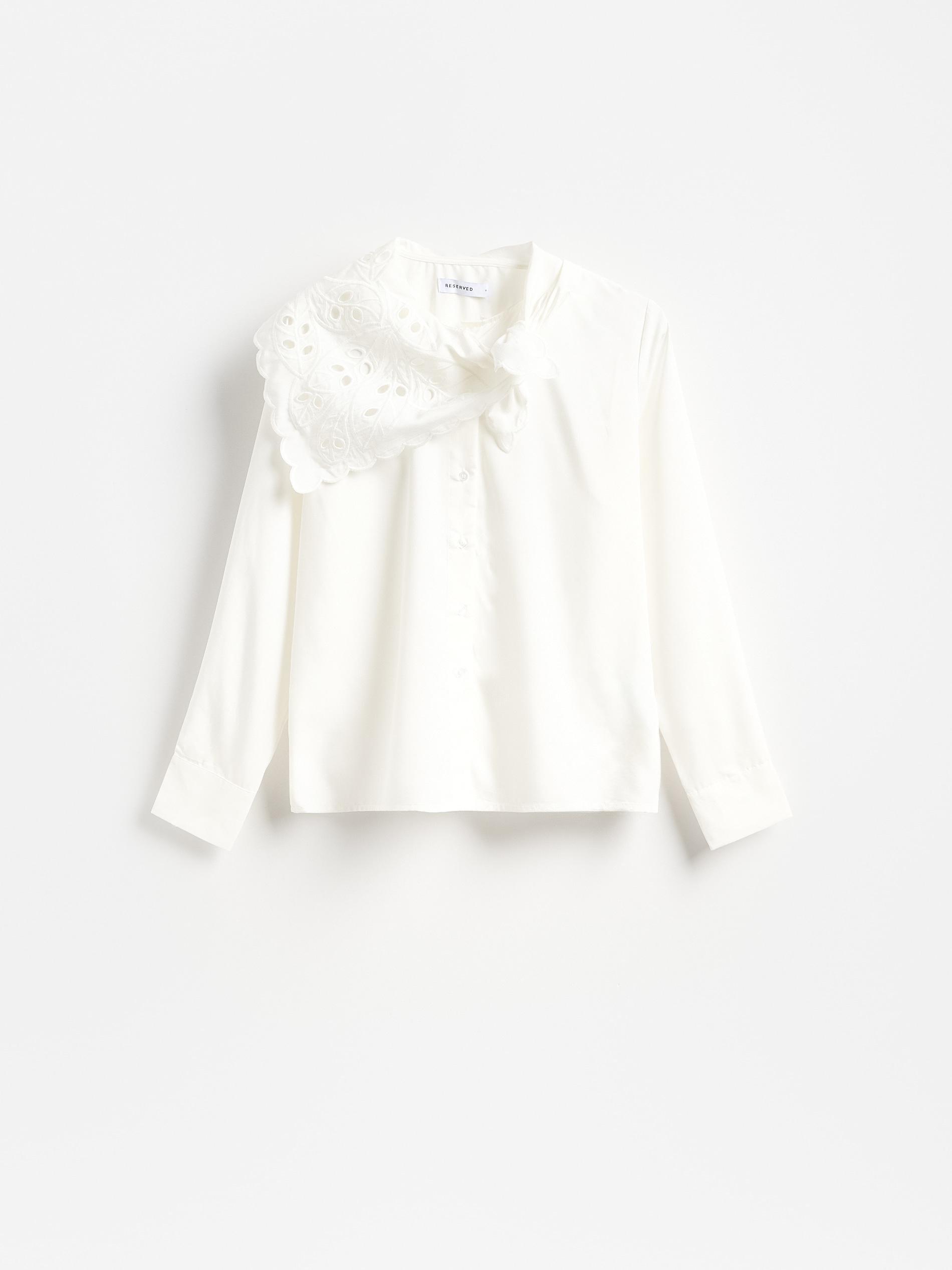 قميص مودال خليط أبيض, White, large image number 3