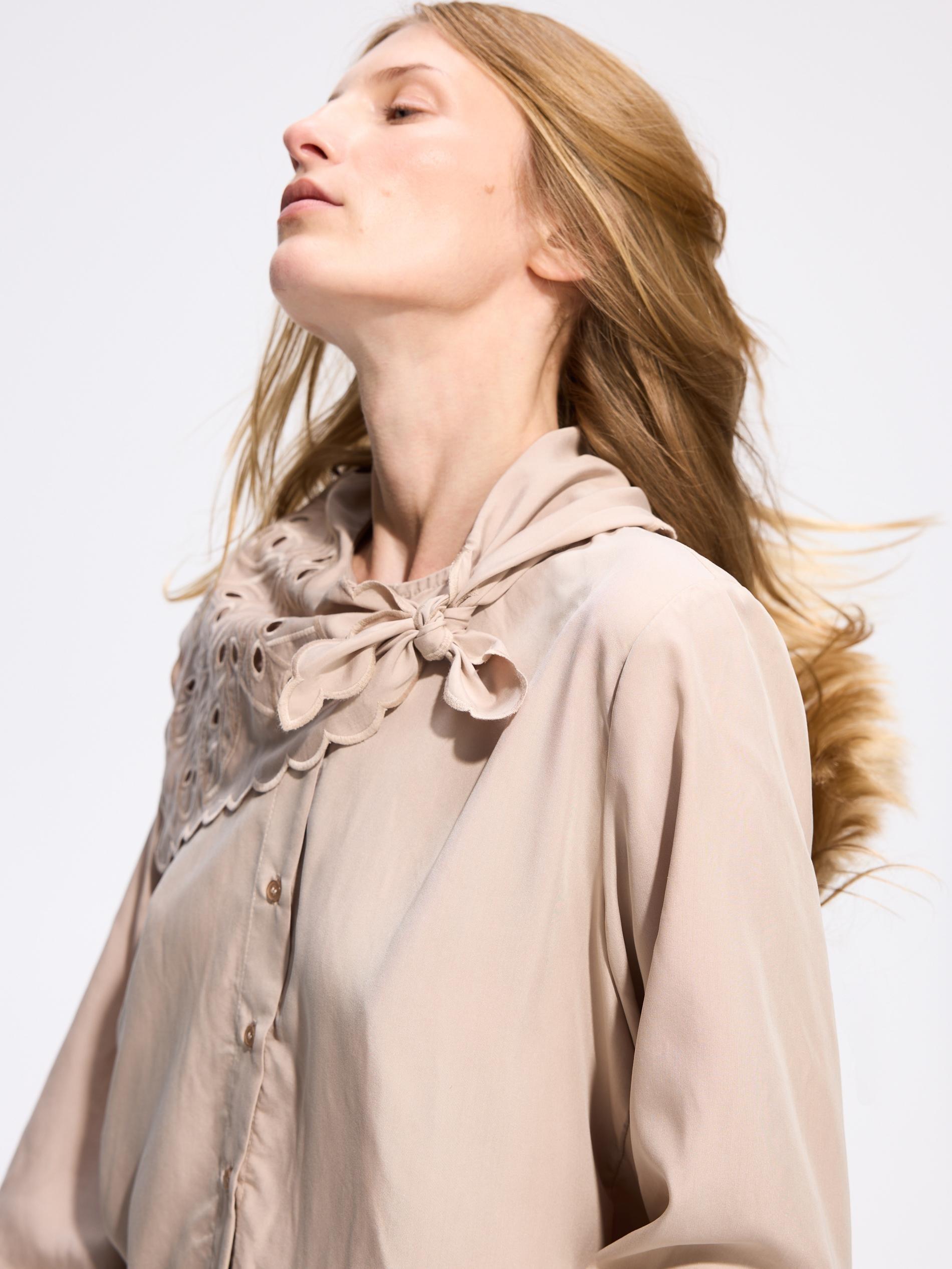 Beige Modal Blend Shirt, Beige, large image number 0
