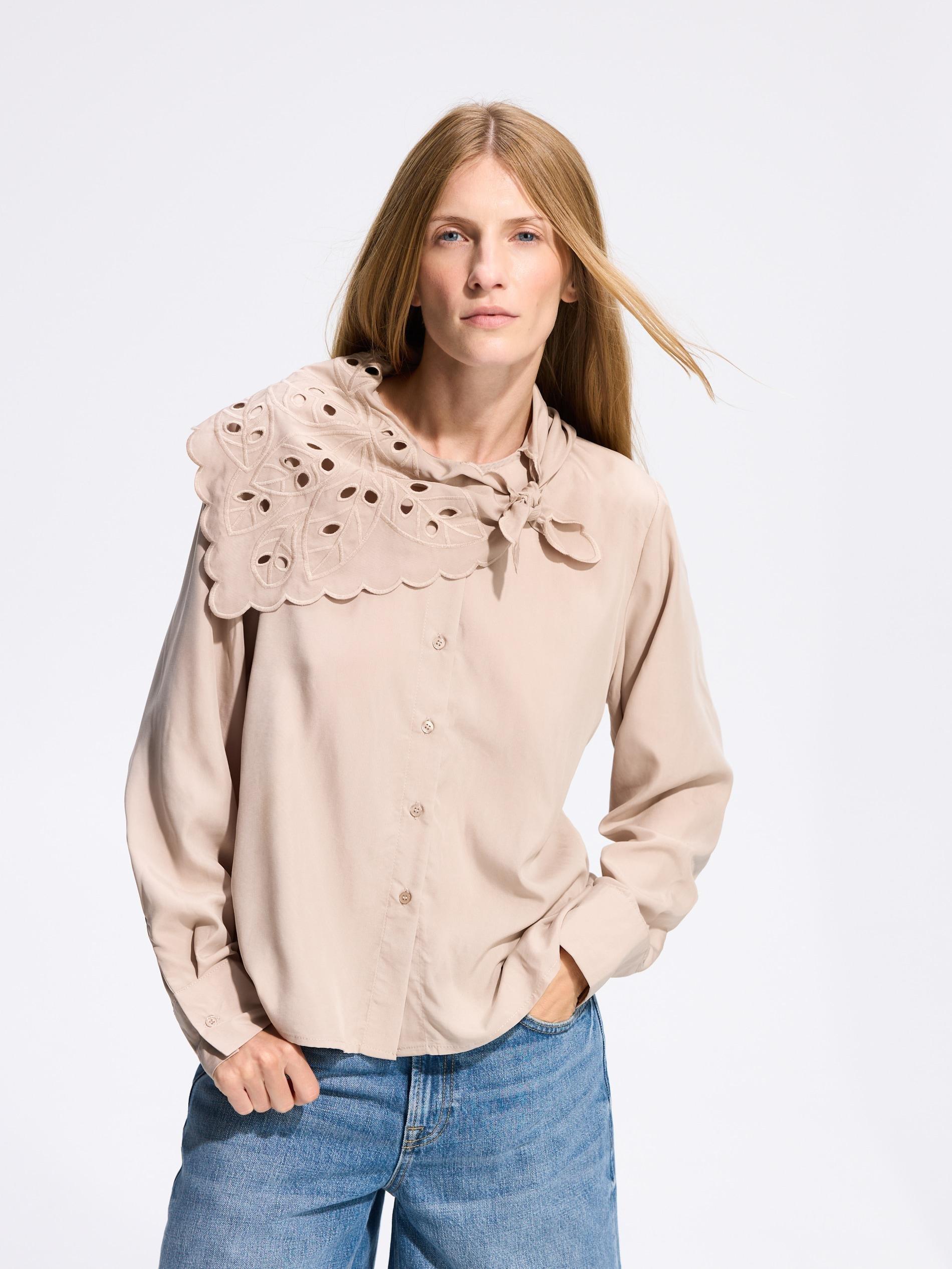 Beige Modal Blend Shirt, Beige, large image number 2