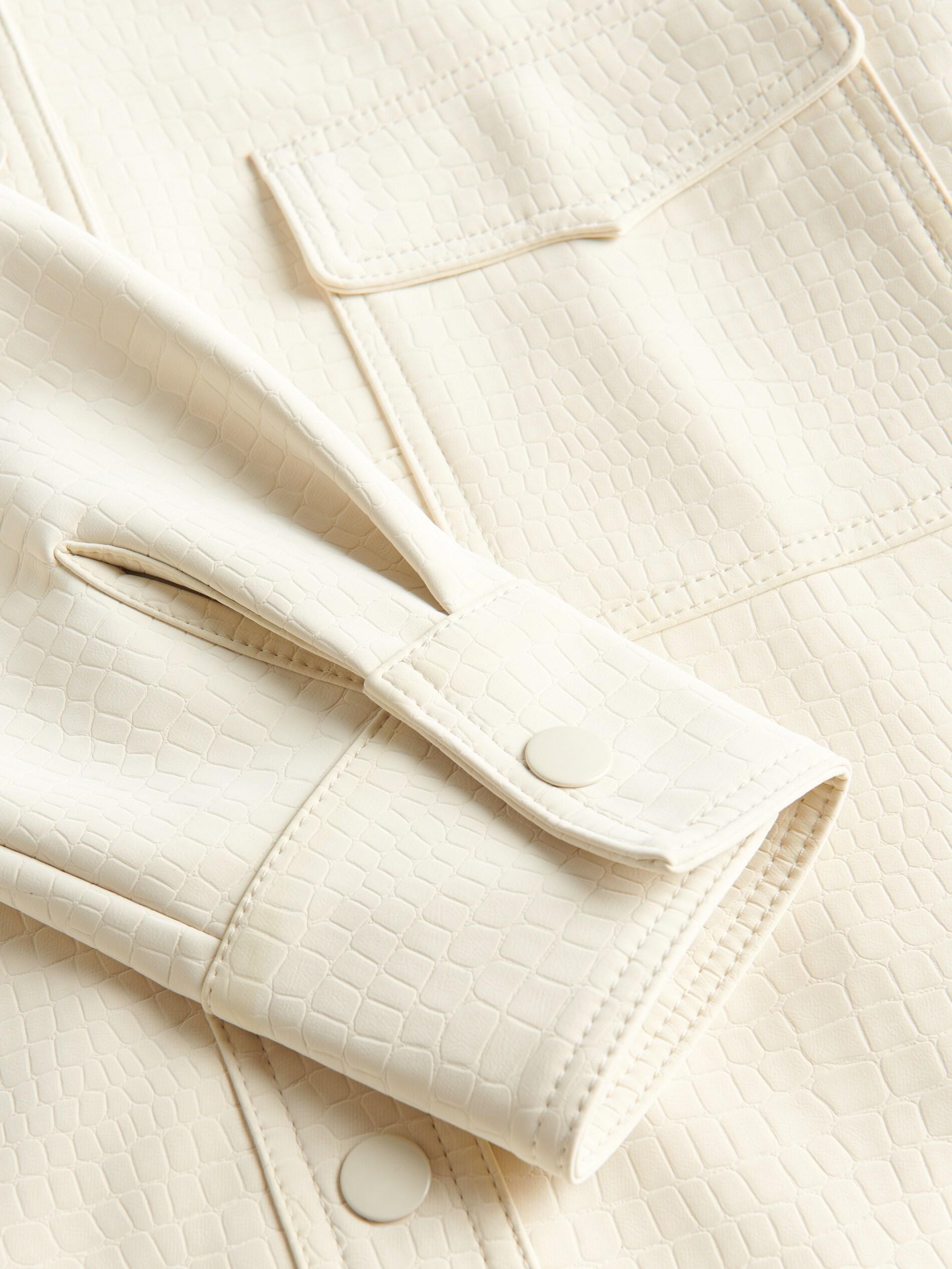 Nude Faux Leather Shirt, , large image number 3