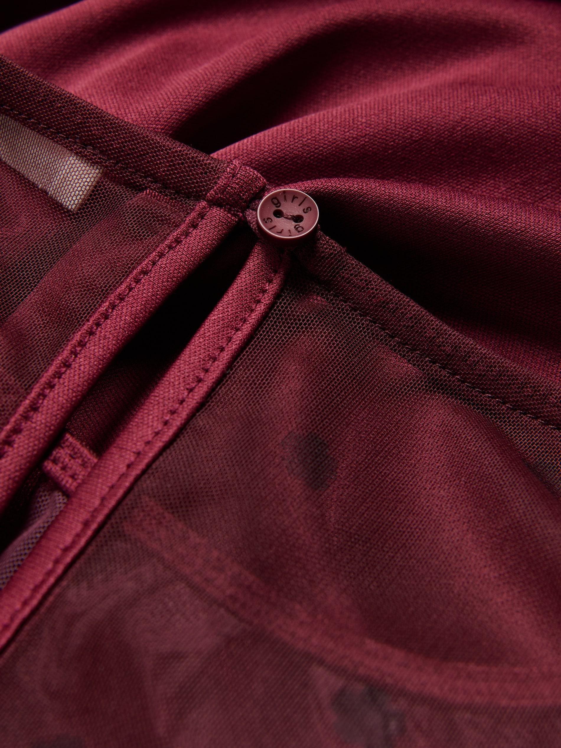 MAROON Tulle dress, Burgundy, large image number 3