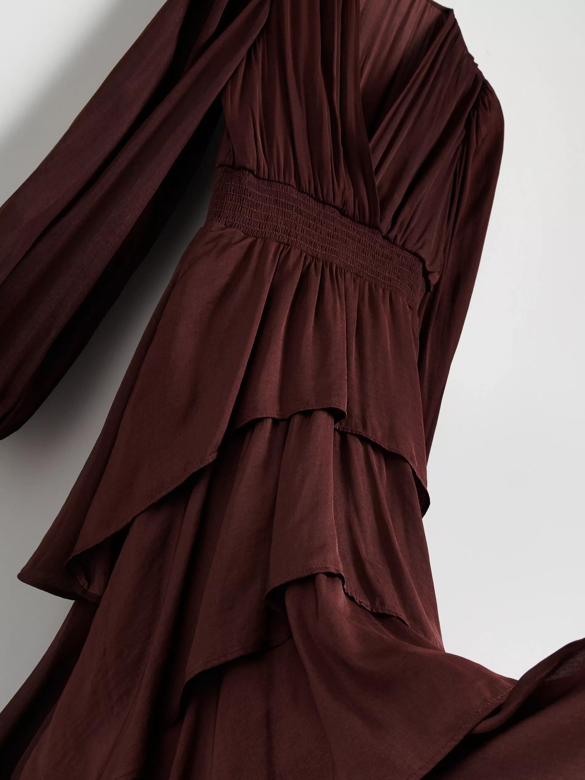 Burgundy Maxi Polka Dot Dress, Burgundy, large image number 4