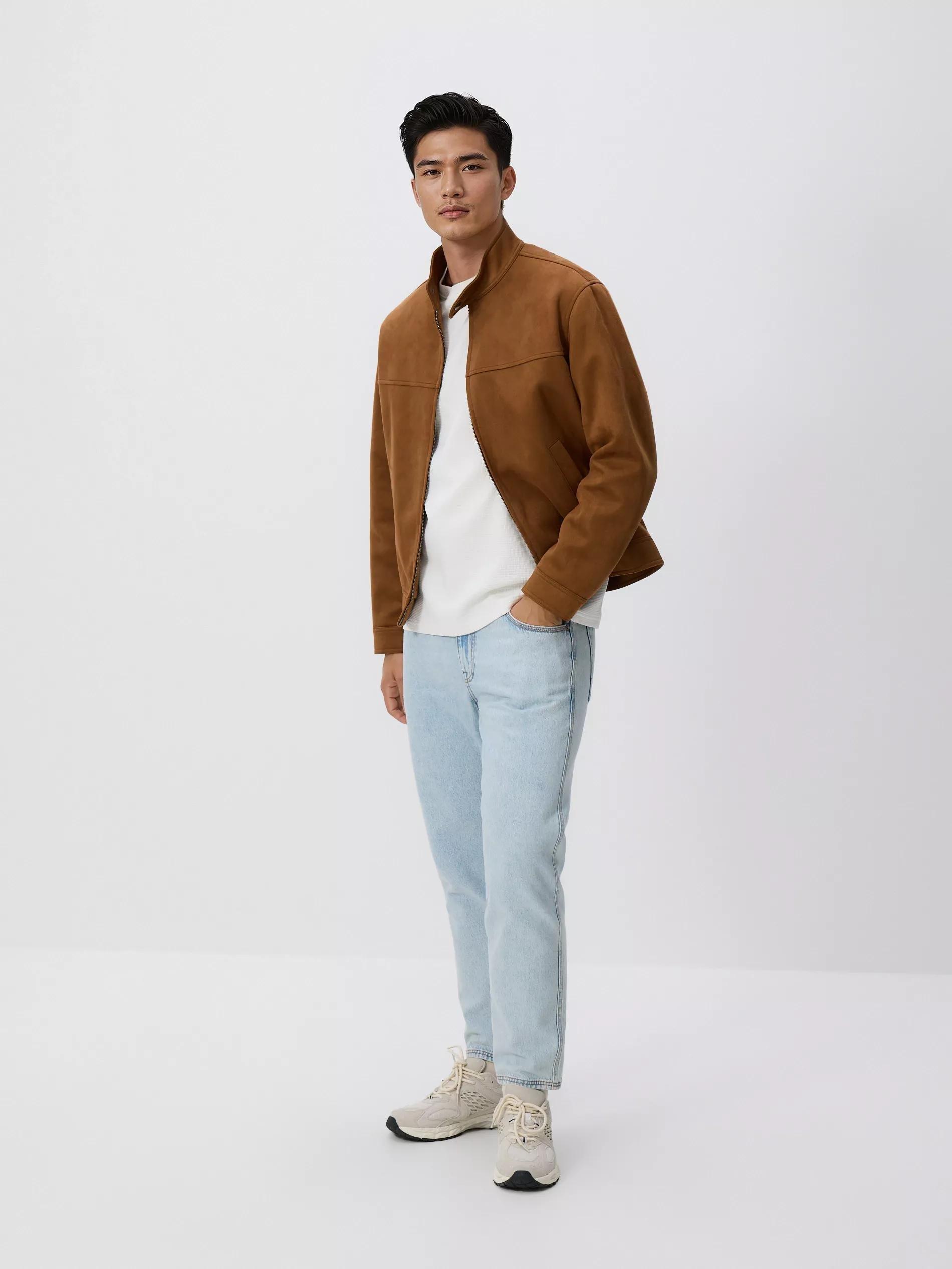 Cream Comfort Fit Structural Fabric T-Shirt, Ivory, large image number 1