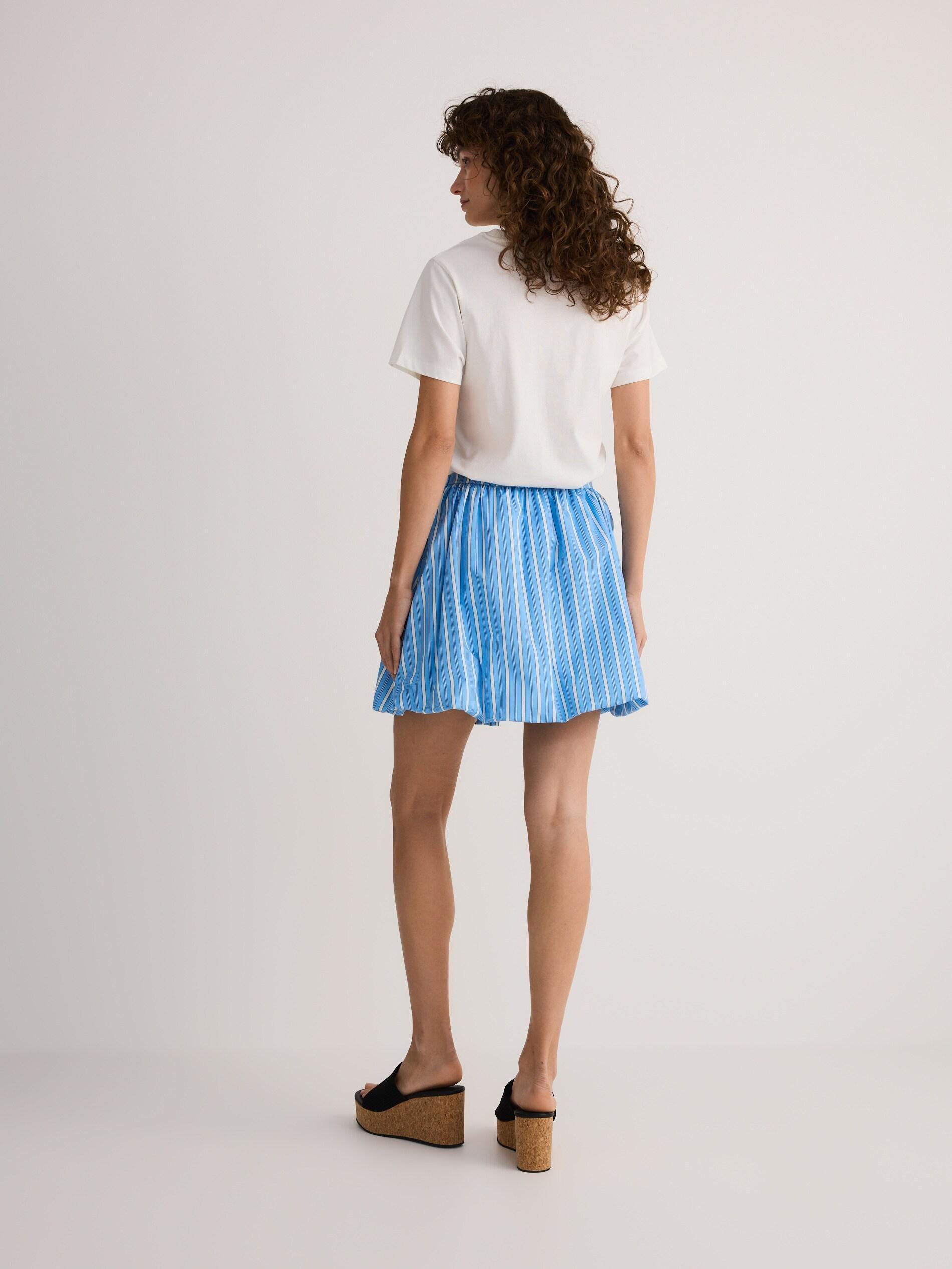 Blue Bubble Skirt With Stripes, , large image number 3