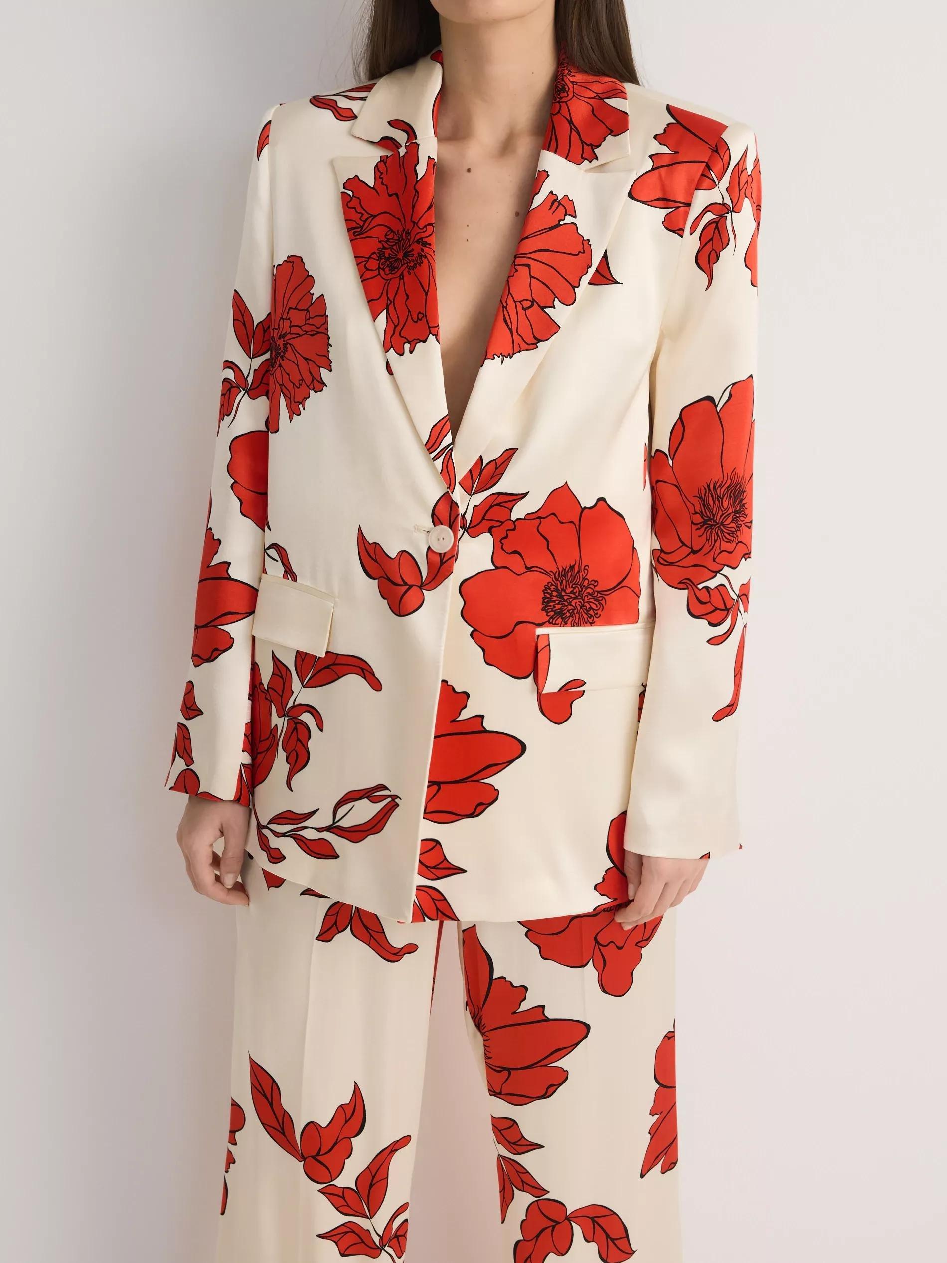 Multicolour Floral Suit Jacket, , medium