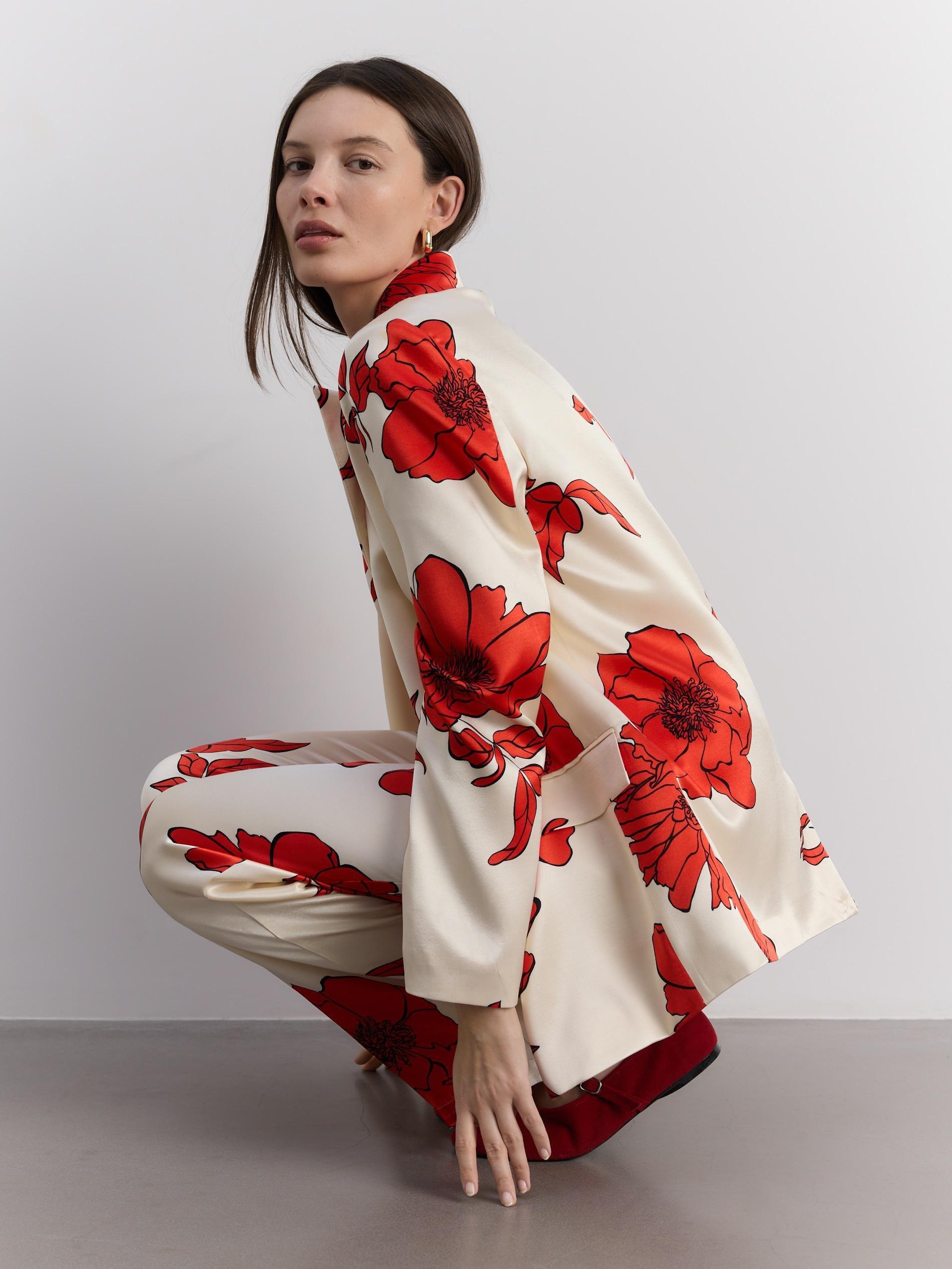 Multicolour Floral Suit Jacket, , large image number 2