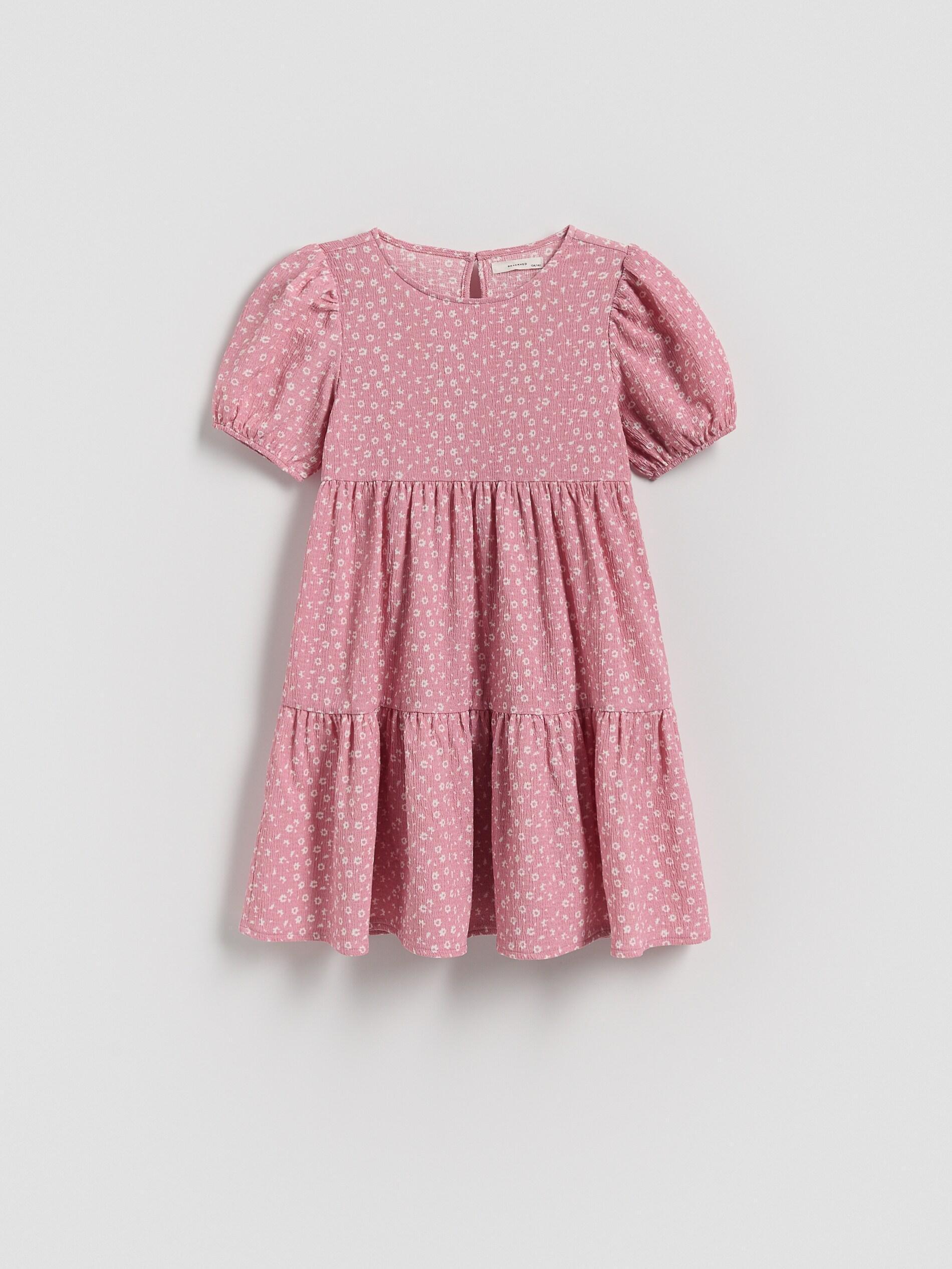 Purple Patterned Dress, Purple, medium