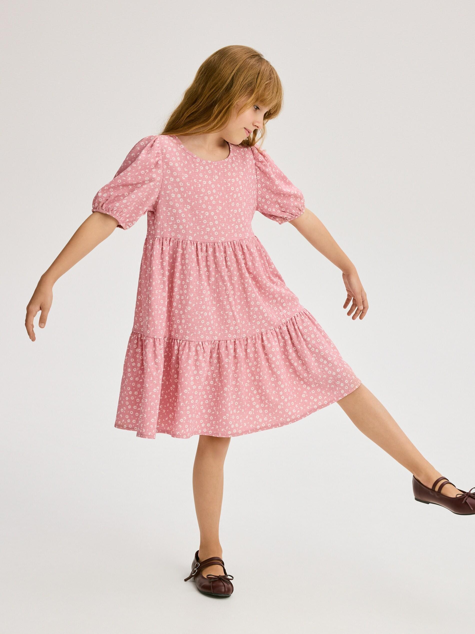 Purple Patterned Dress, Purple, medium