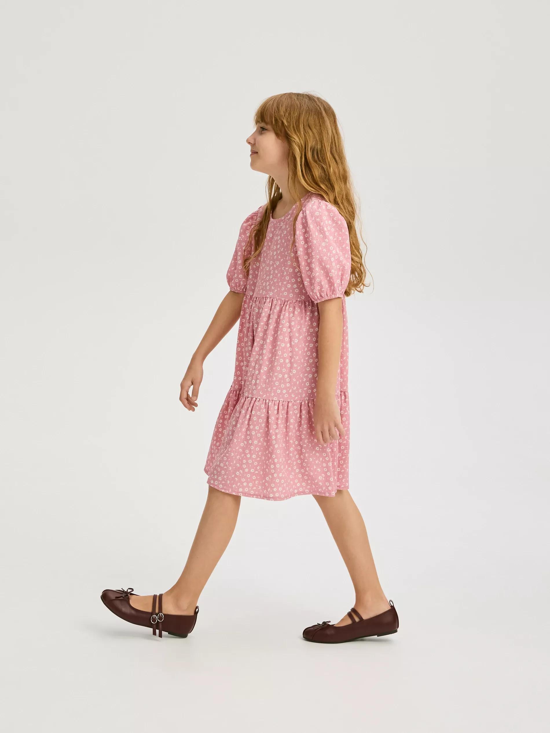 Purple Patterned Dress, Purple, large image number 3