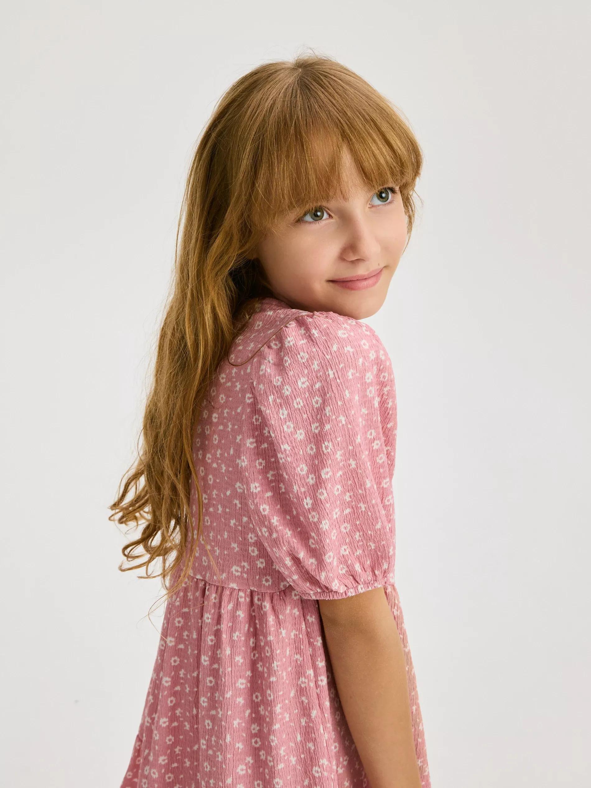 Purple Patterned Dress, Purple, large image number 5