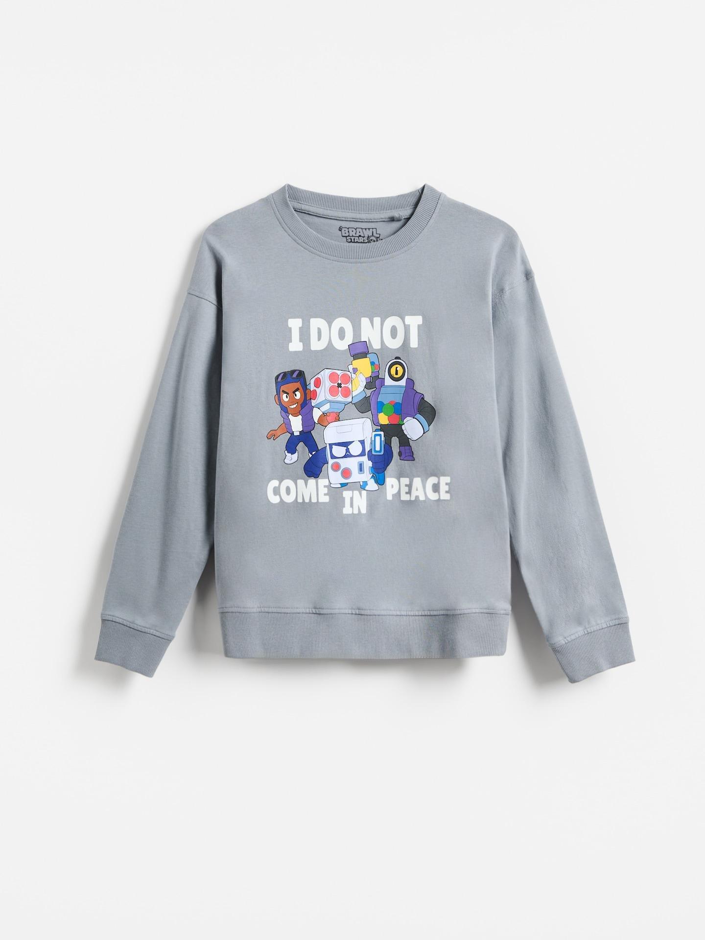 Grey Long-Sleeve Brawl Stars, Grey, medium