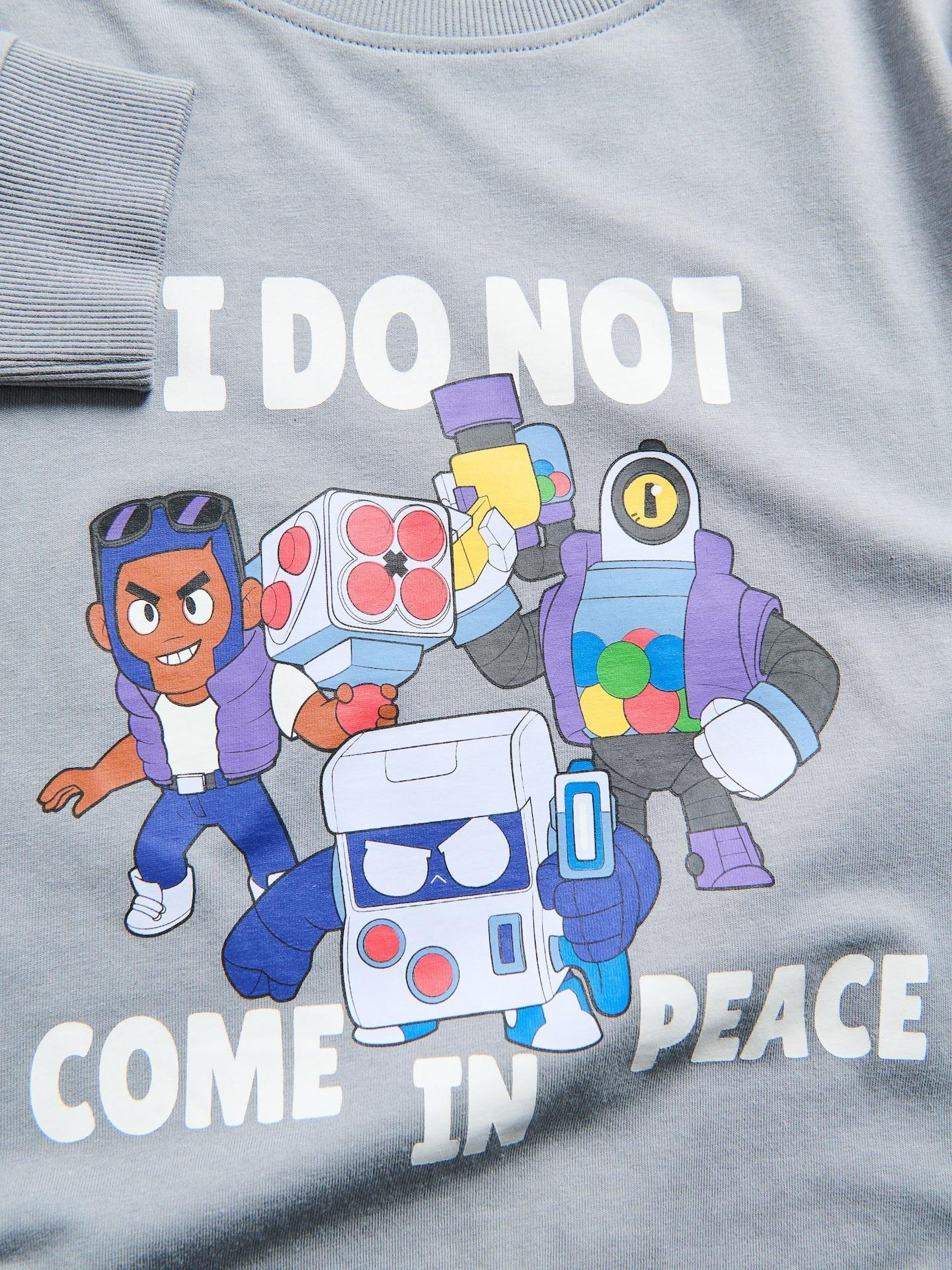 Grey Long-Sleeve Brawl Stars, Grey, medium