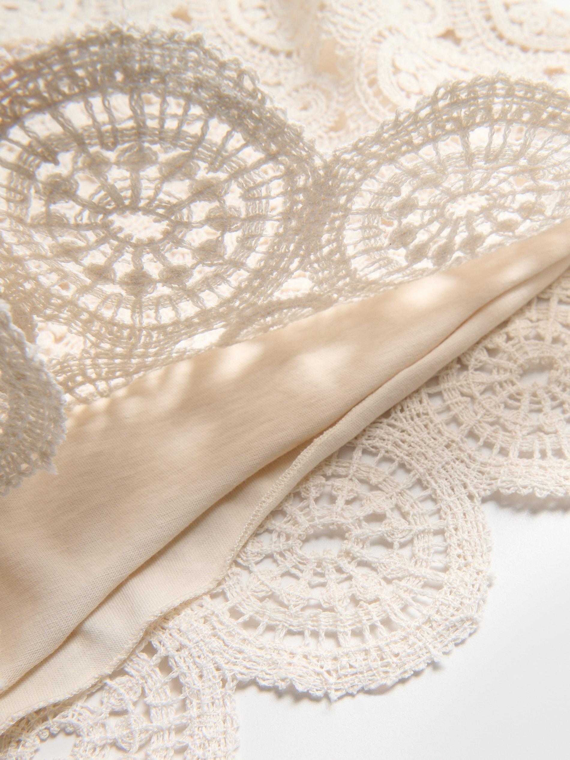 CREAM Crochet top, Ivory, large image number 5
