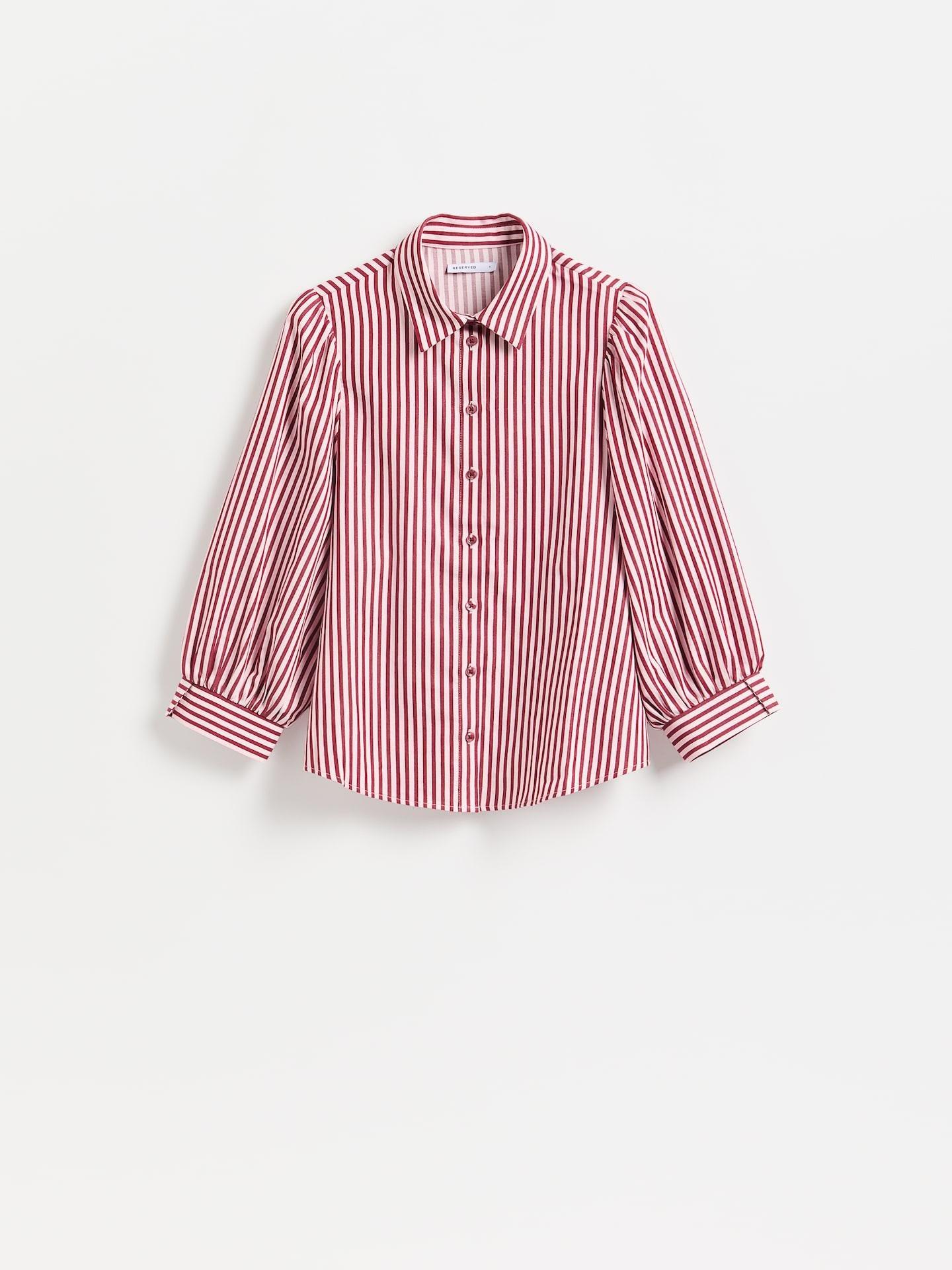 Red Cotton Shirt With Puff Sleeves, Red, large image number 3