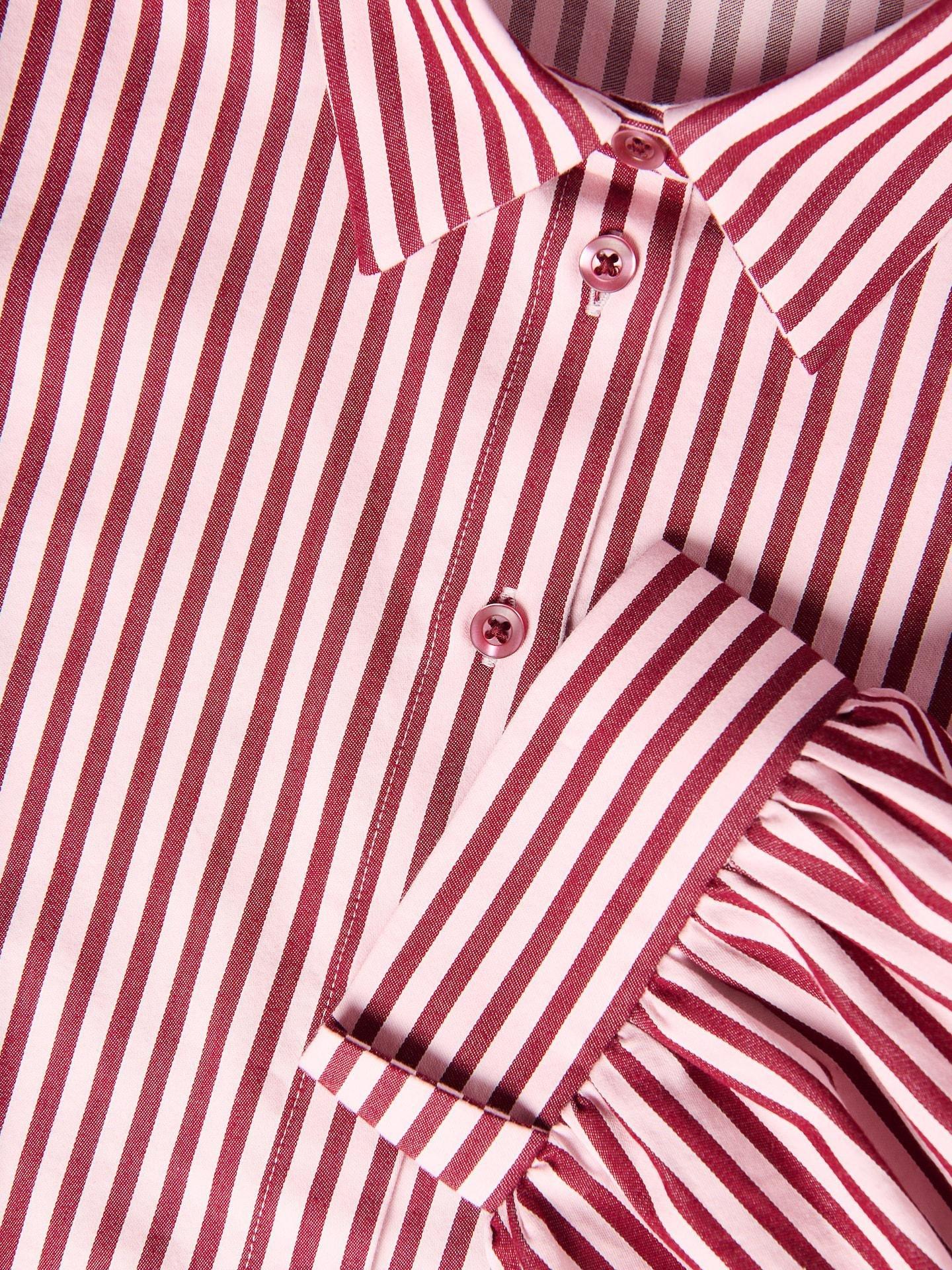 Red Cotton Shirt With Puff Sleeves, Red, large image number 4