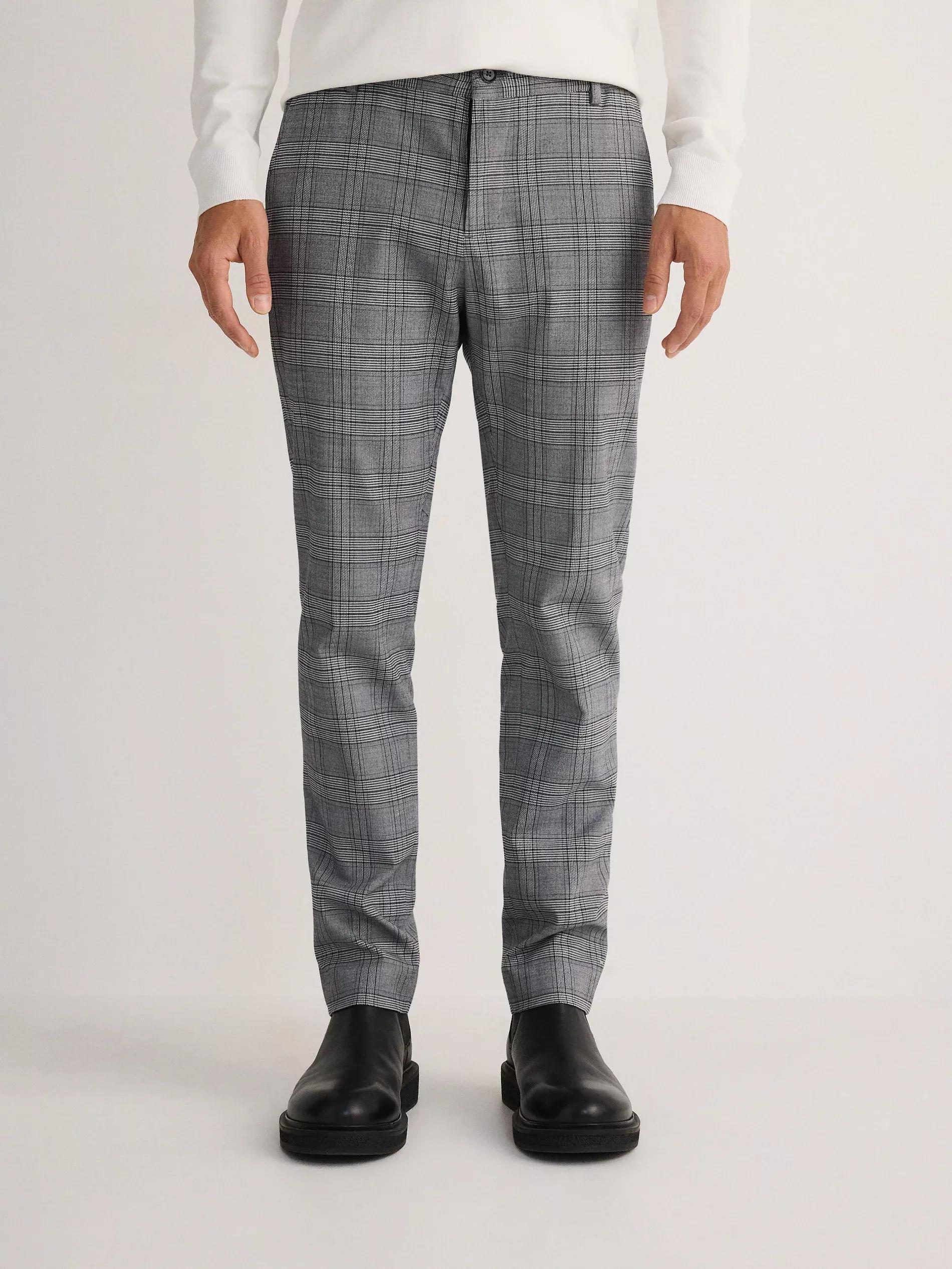 Grey Slim Chino Pants With Added Viscose, , large image number 0