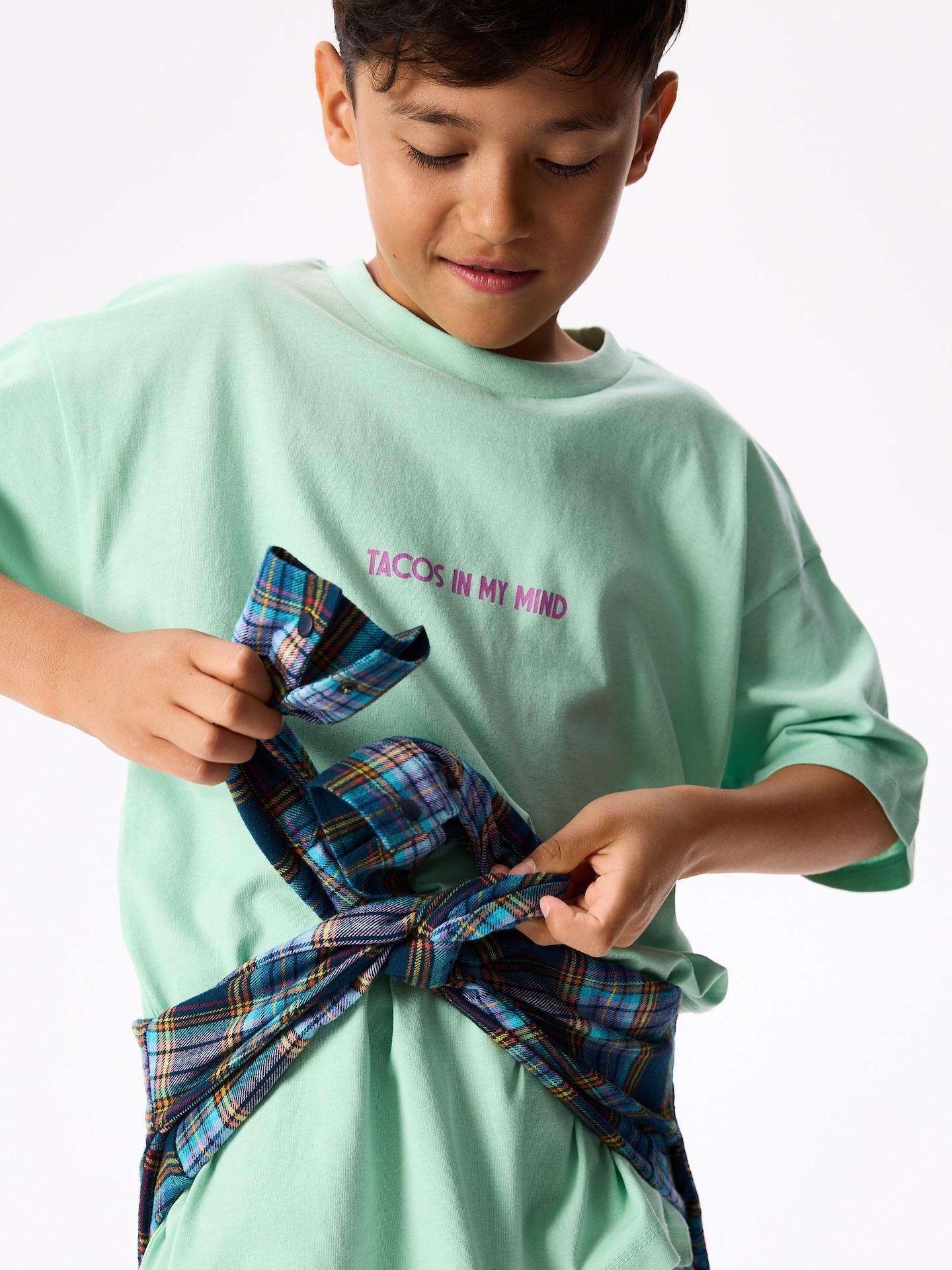 Pale Green T-Shirt With Print, Green, large image number 3
