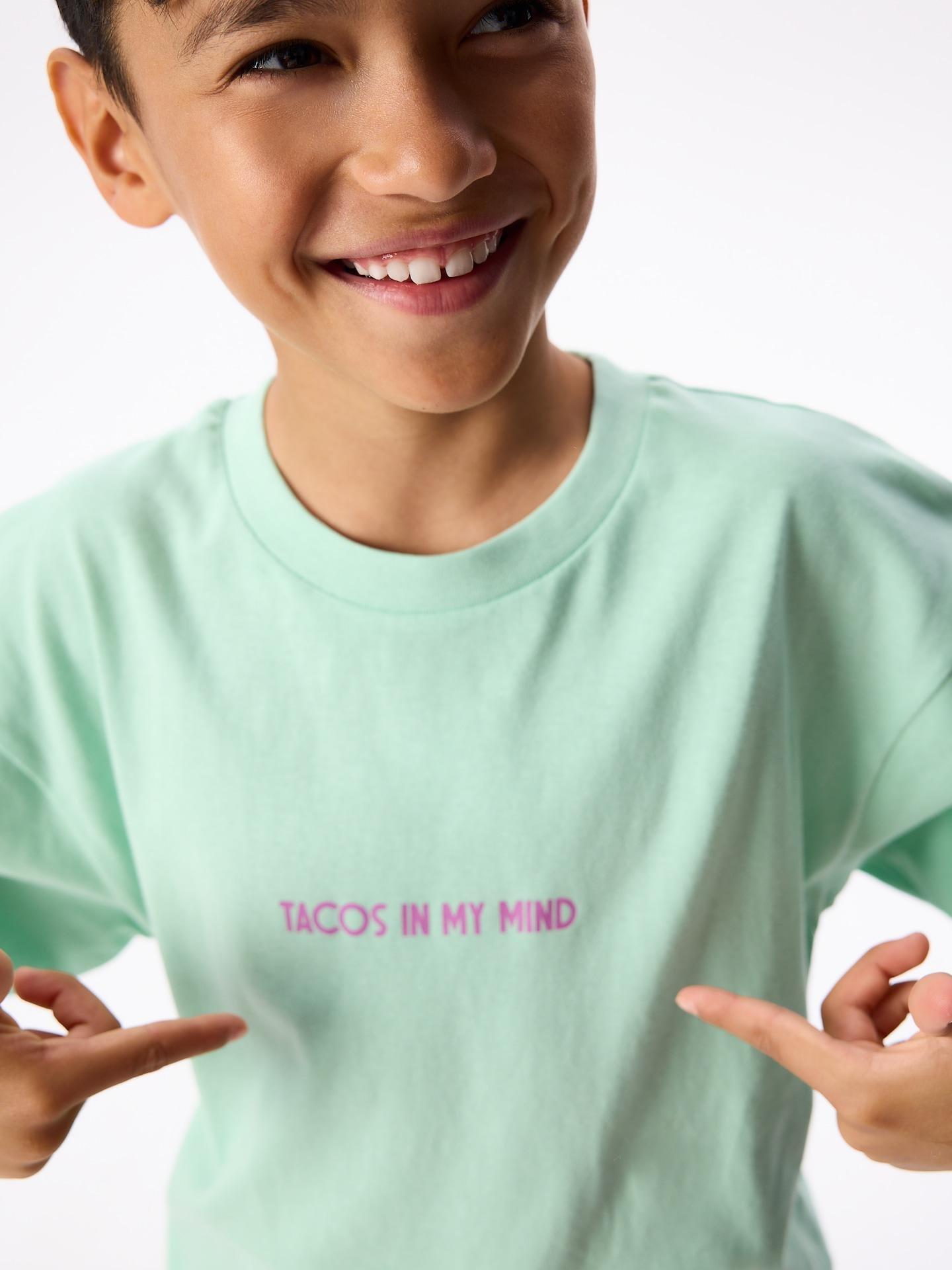 Pale Green T-Shirt With Print, Green, large image number 4