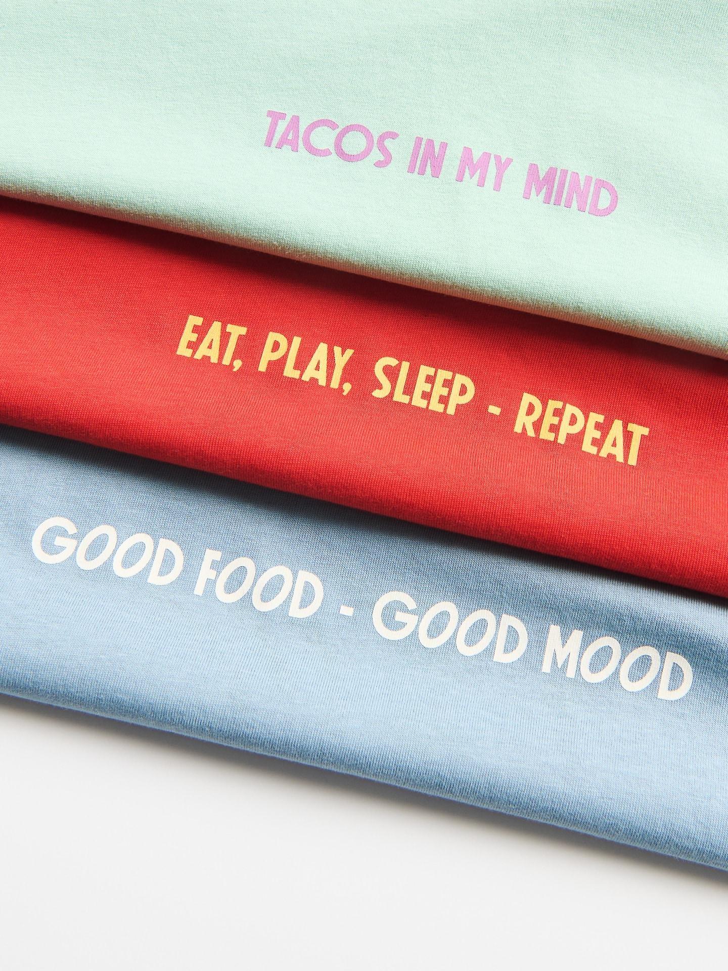 Red T-Shirt With Print, Red, medium