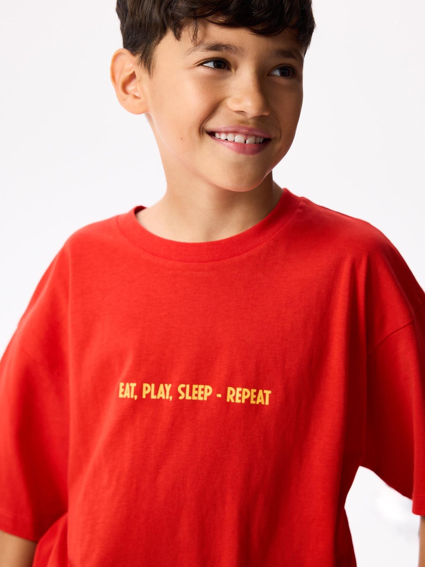 Red T-Shirt With Print, Red, large image number 4