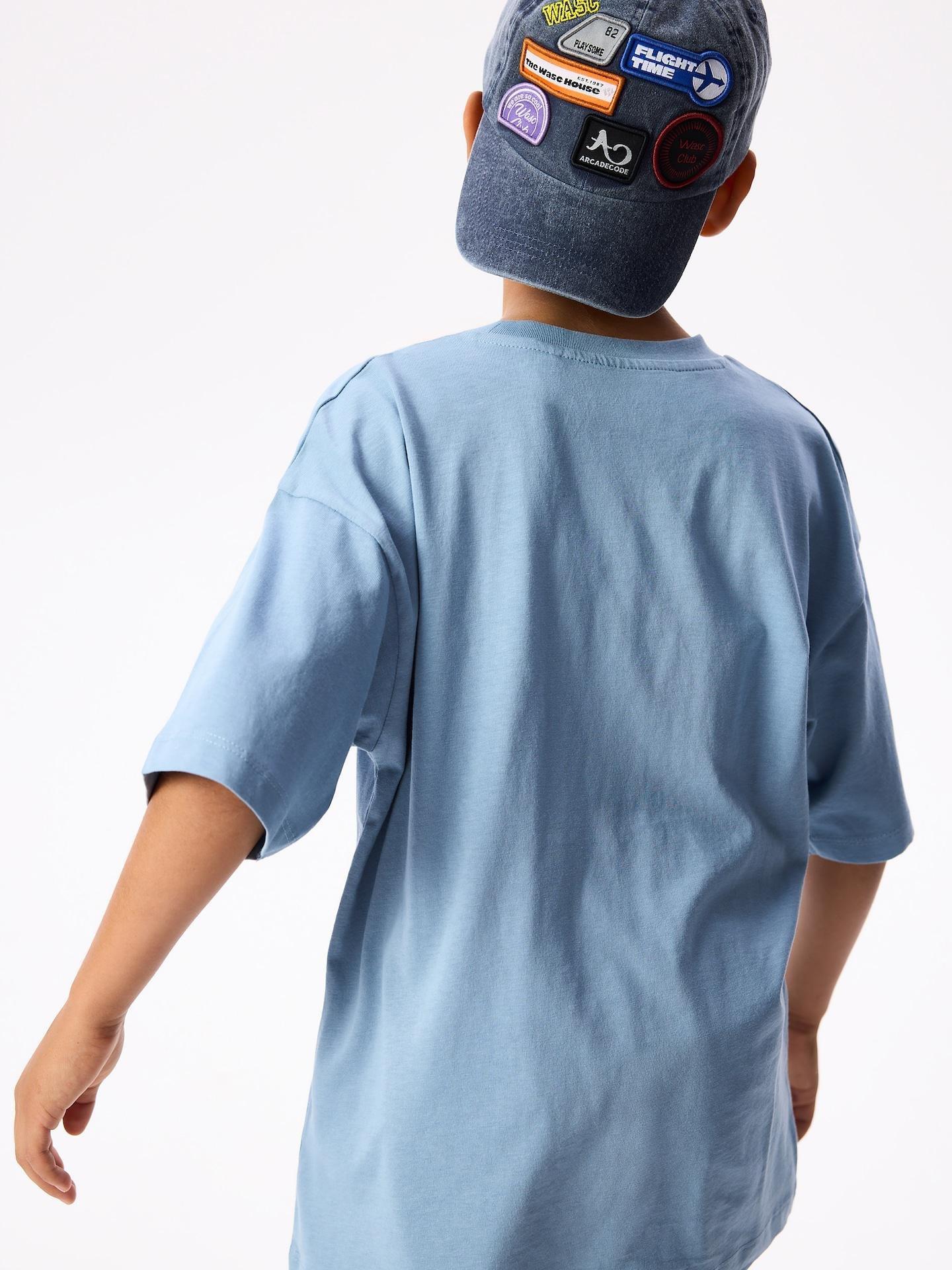Blue T-Shirt With Print, Blue, large image number 4