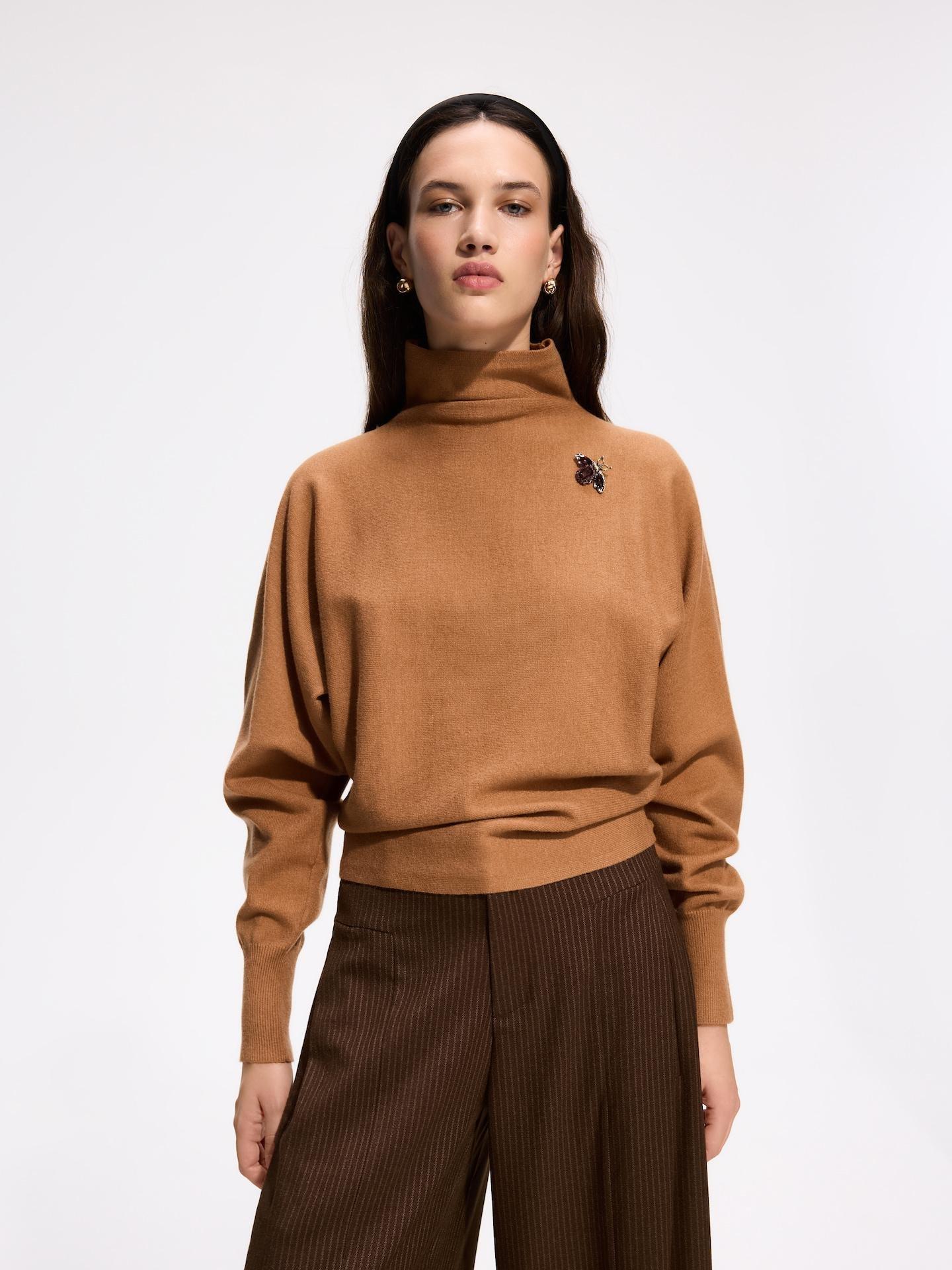 Beige Jumper With Decorative Detail, Beige, large image number 0