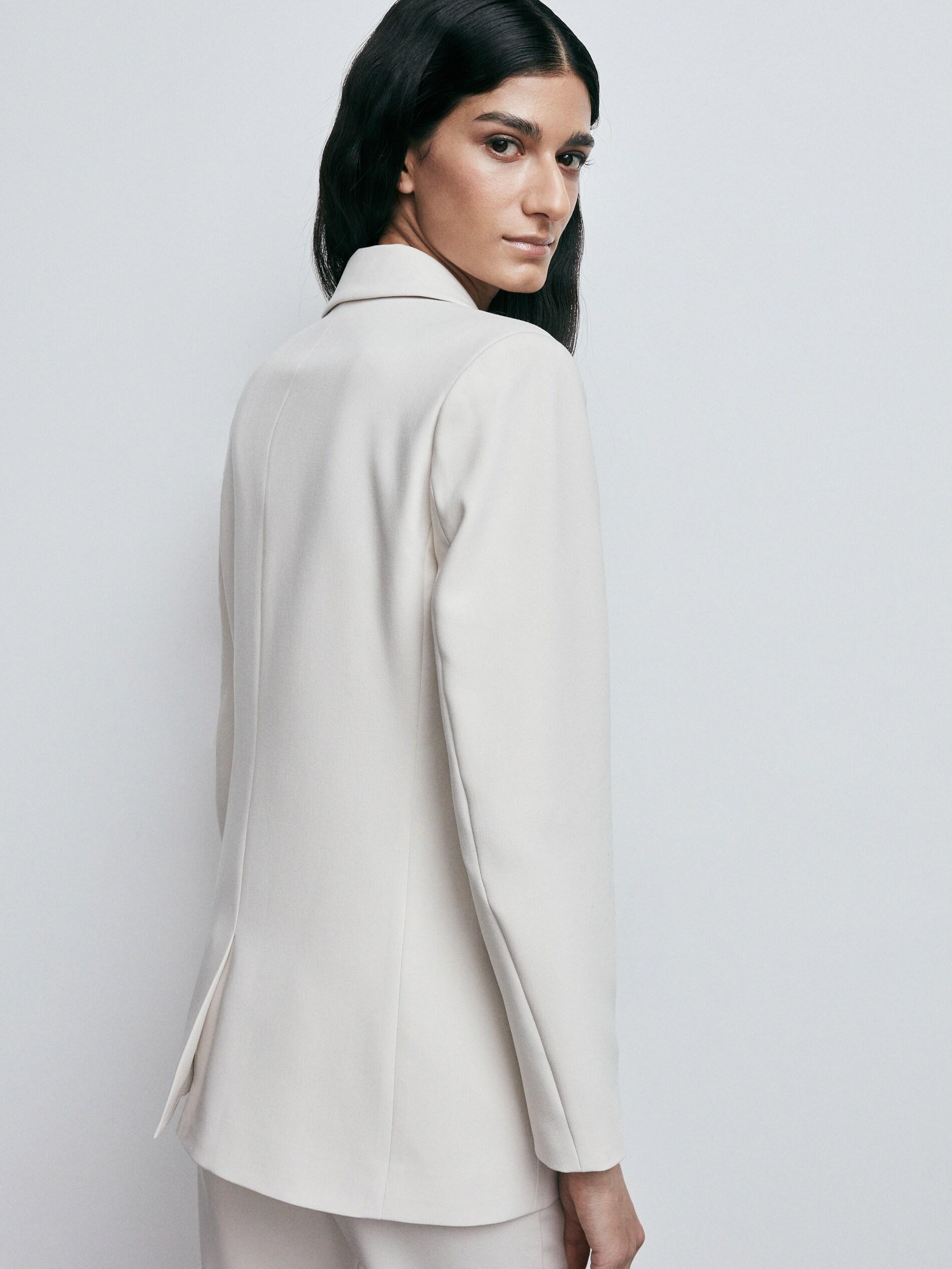 Nude Viscose Blazer , , large image number 2