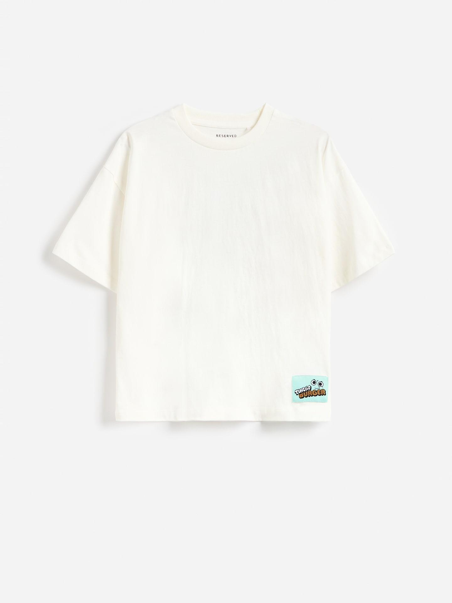 Cream T-Shirt With Print, Ivory, medium