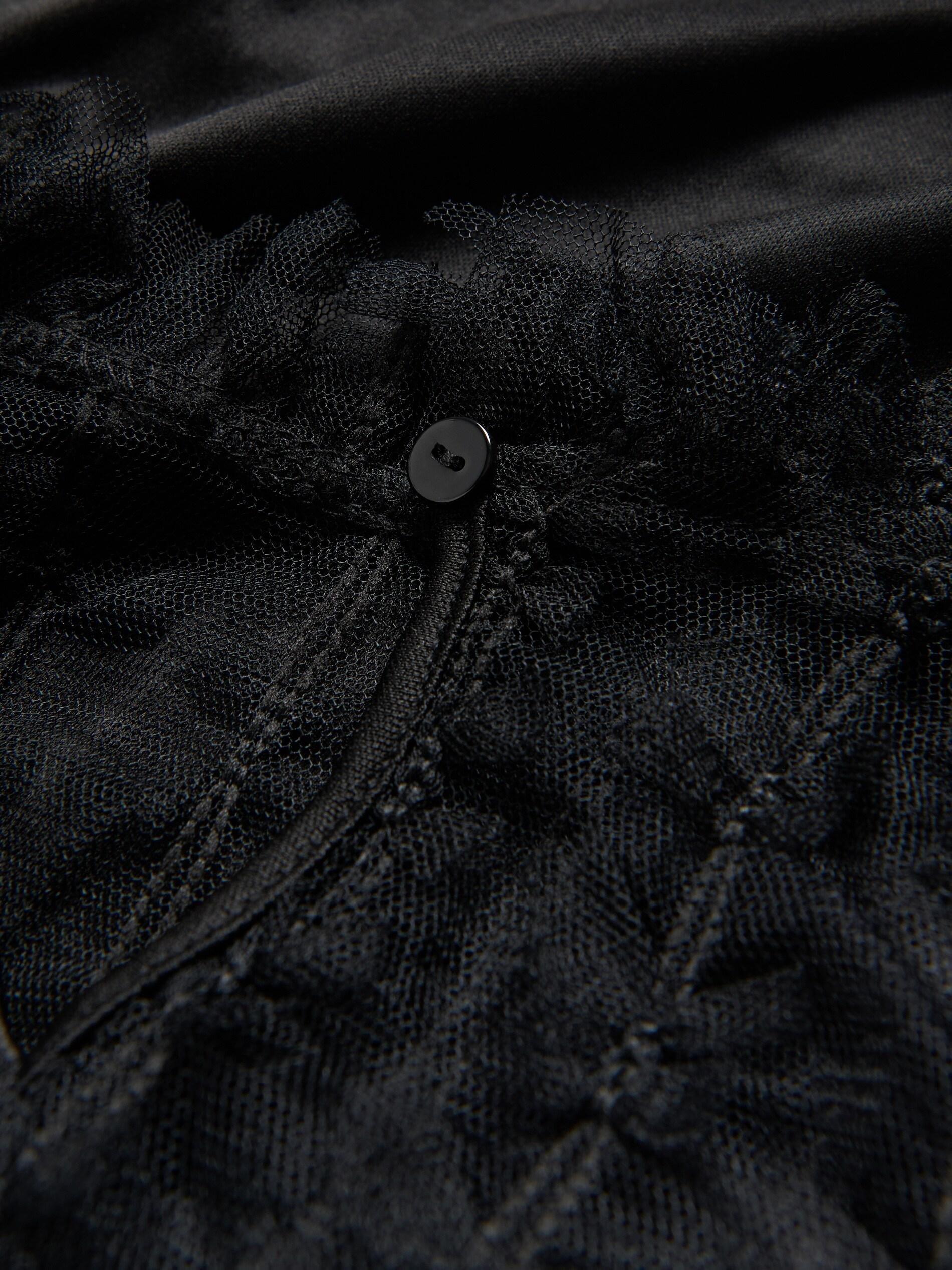 Black Tulle Dress With Bows, Kids Girls, Black, large image number 3
