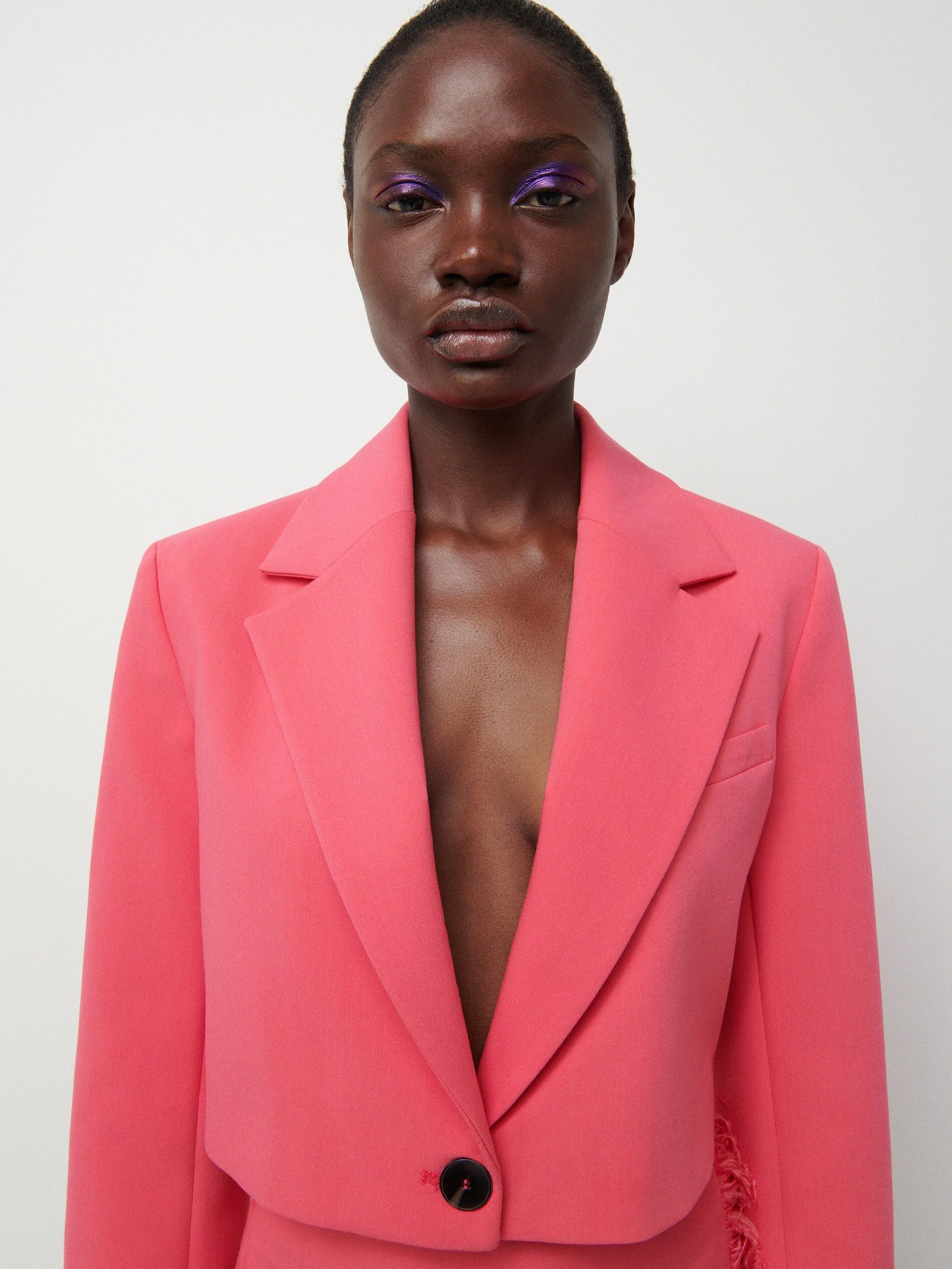 Coral Cropped Blazer, , large image number 0