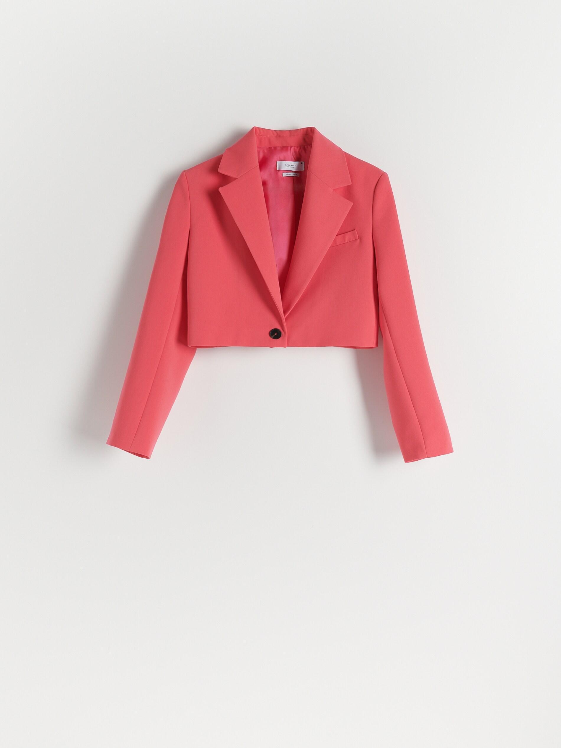 Coral Cropped Blazer, , large image number 3
