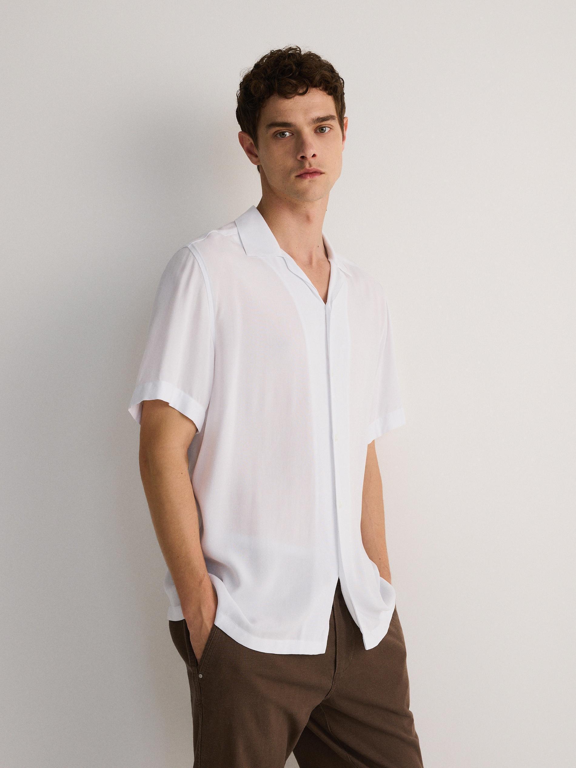 White Comfort Fit Buttoned Shirt, , large image number 1