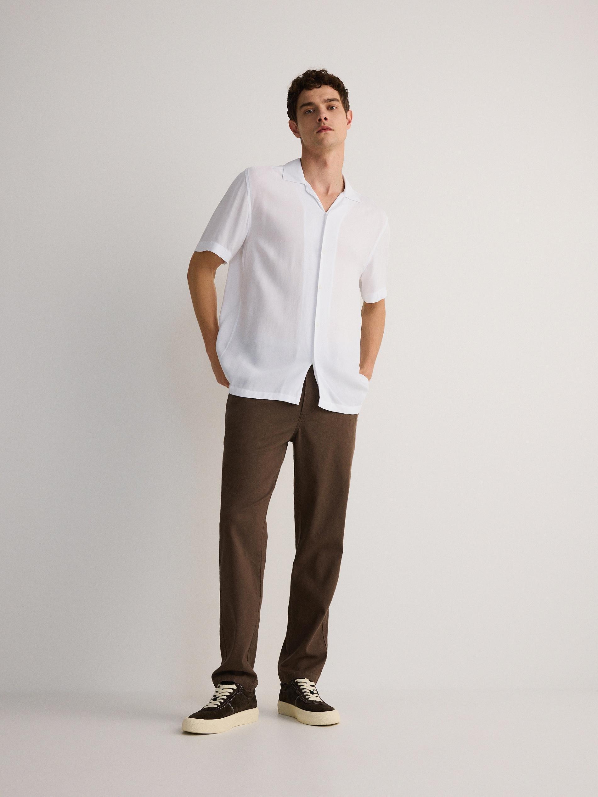 White Comfort Fit Buttoned Shirt, , large image number 3