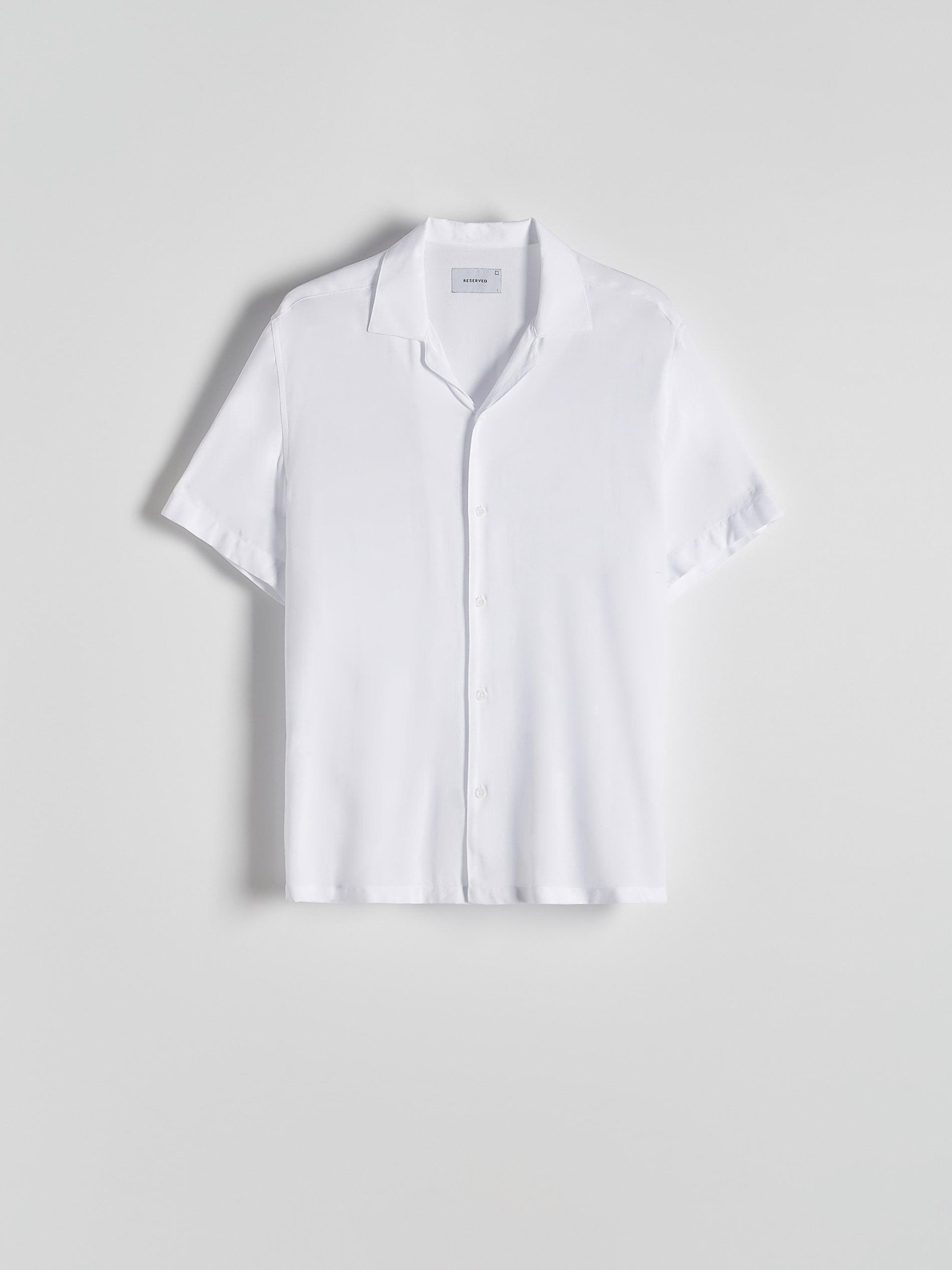 White Comfort Fit Buttoned Shirt, , large image number 5