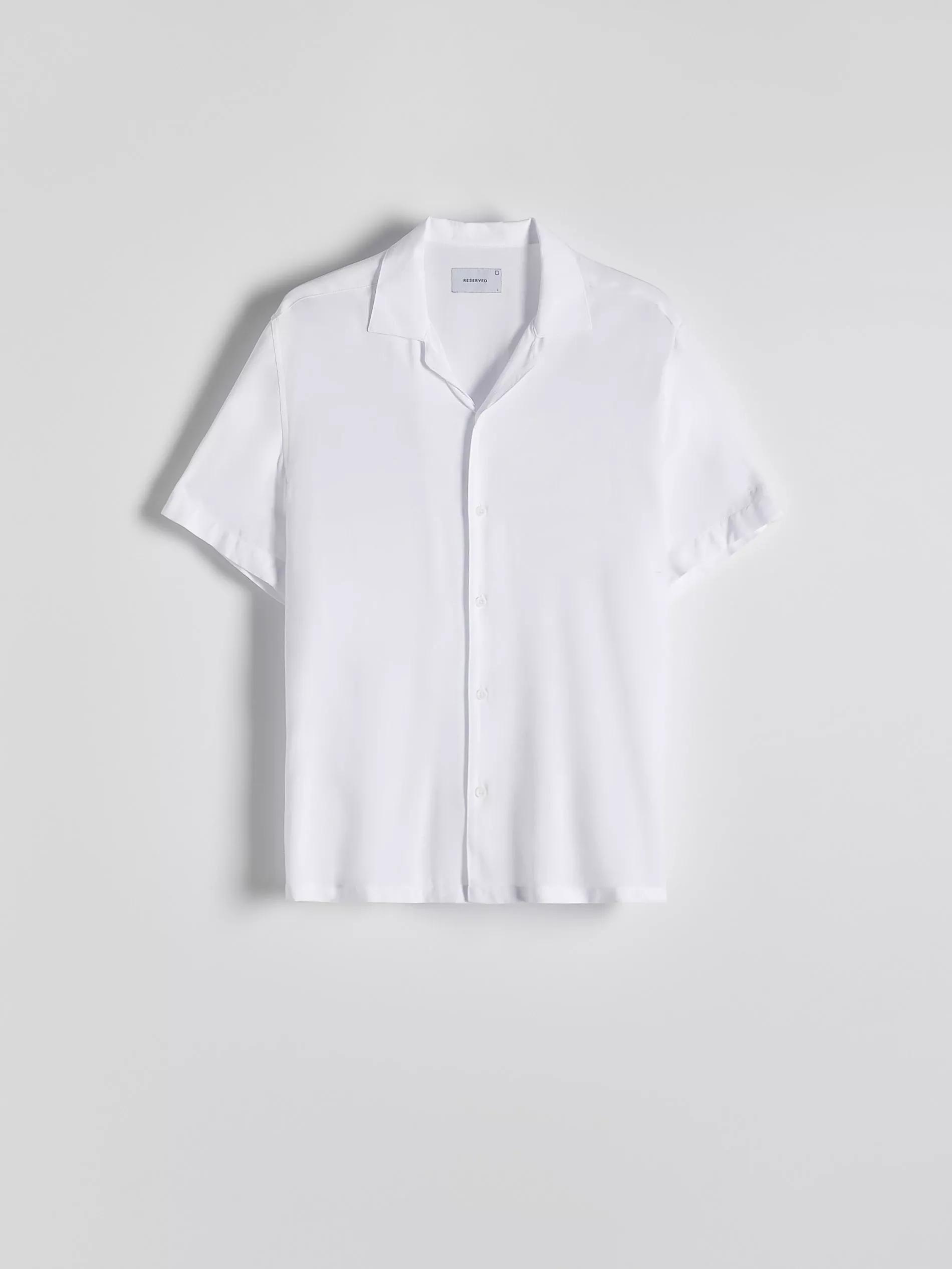 White Comfort Fit Buttoned Shirt, , large image number 6
