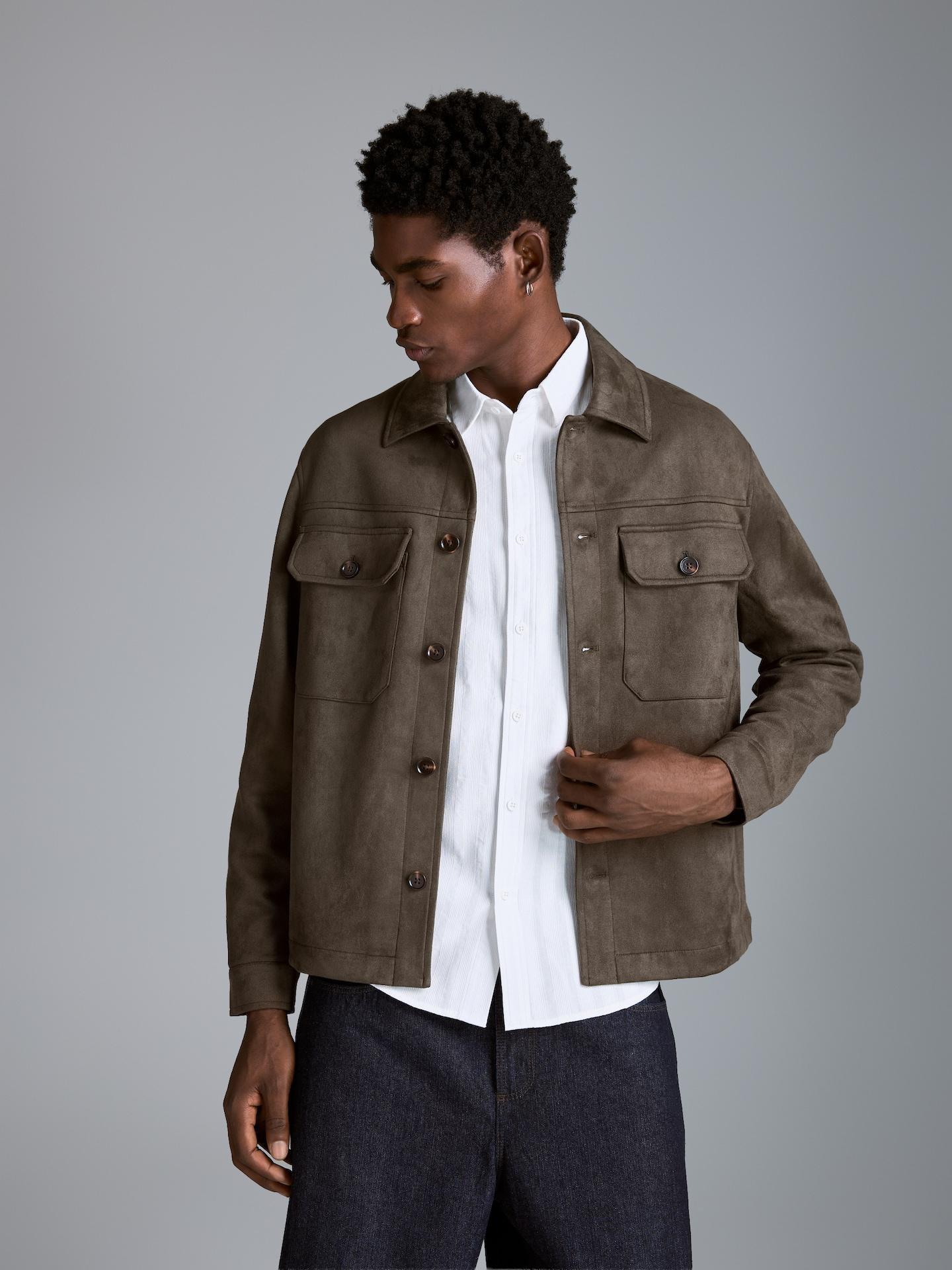Cream Slim Fit Cotton Rich Shirt, Ivory, large image number 4