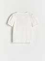 Reserved - Cream Rib Knit T-Shirt, Kids Girls