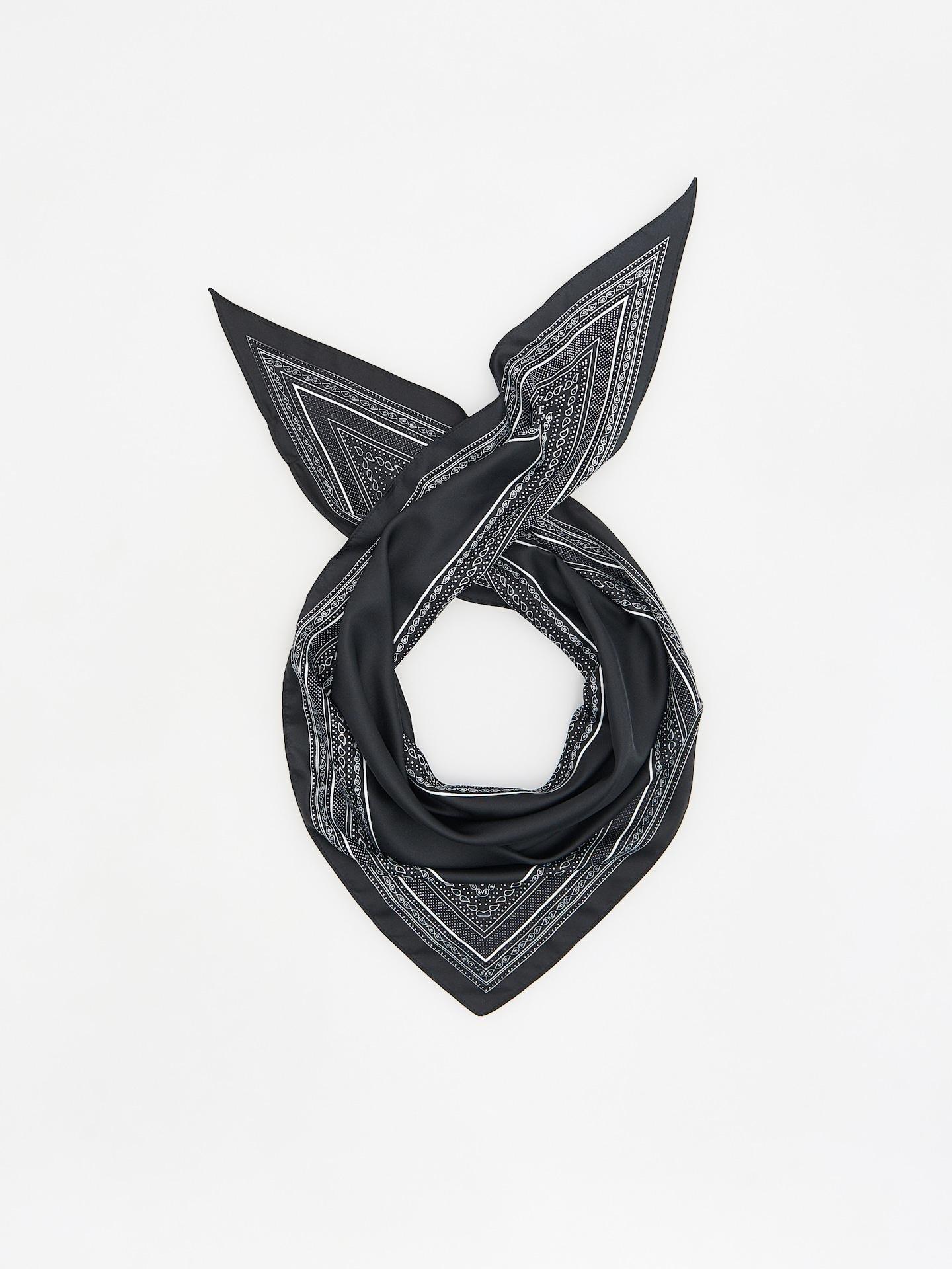 LADIES` SCARF BLACK, Black, medium