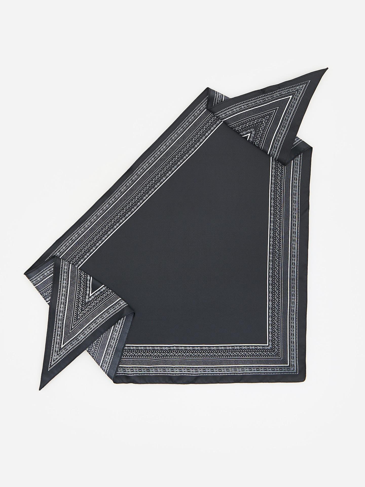 LADIES` SCARF BLACK, Black, medium