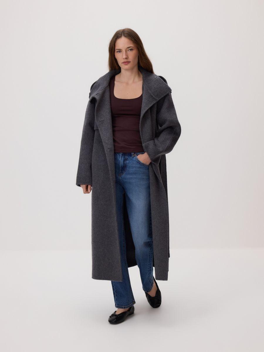 Brown Simple top, Brown, medium