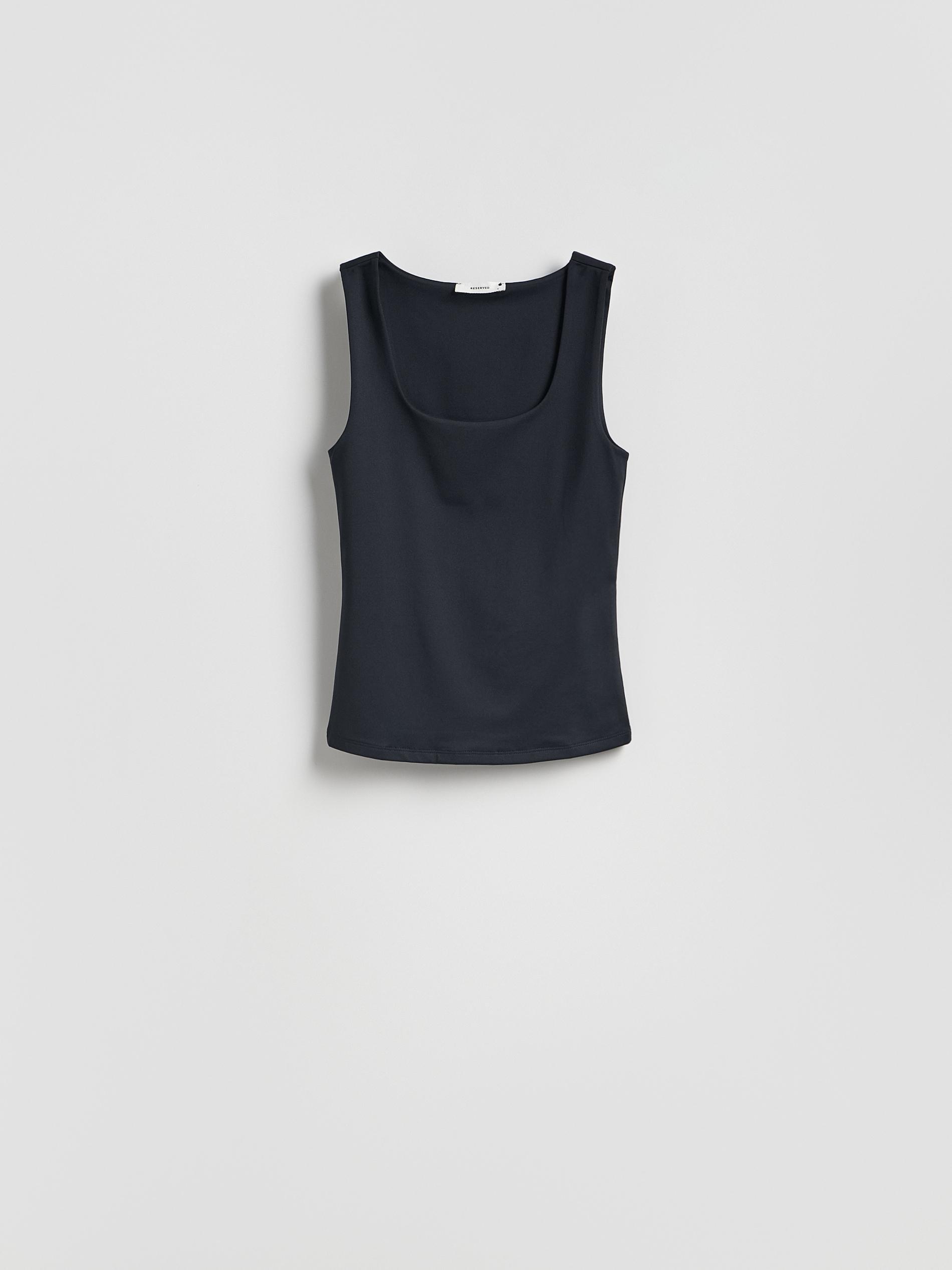 Black Plain Top, Black, large image number 4