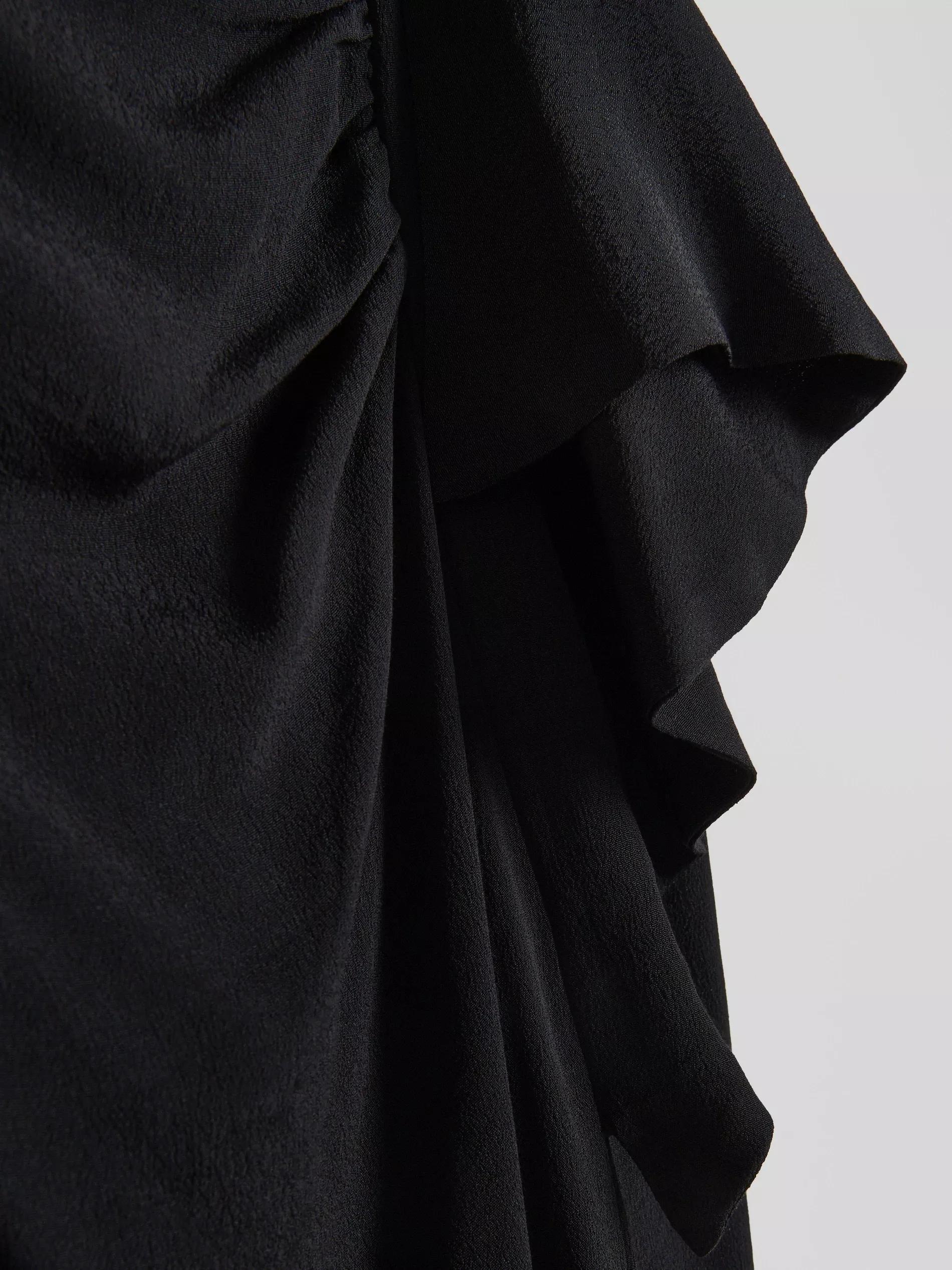 Black Maxi Skirt With Ruffle Hem, , large image number 12