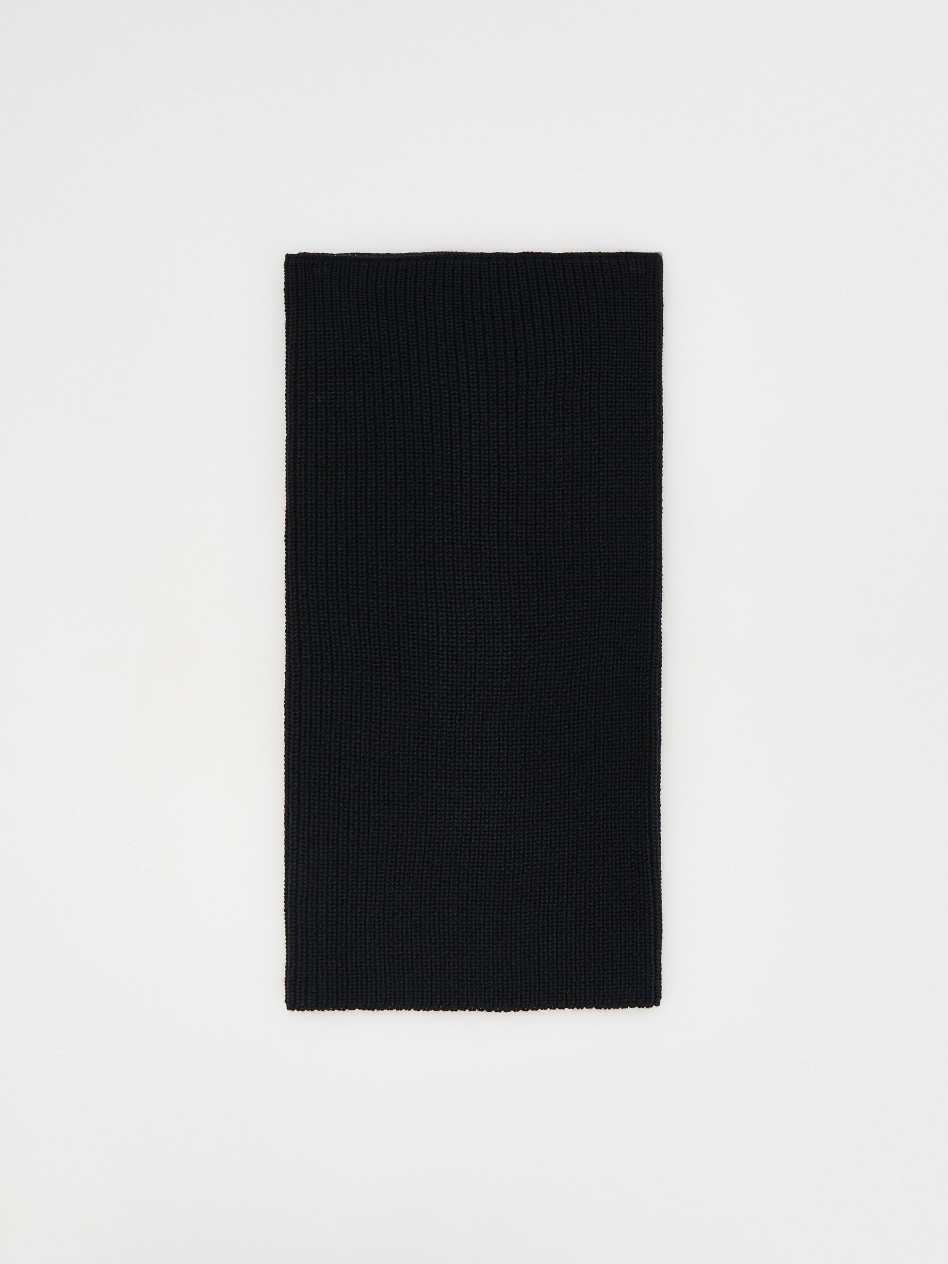 Black Simple Tube Scarf, Black, large image number 1