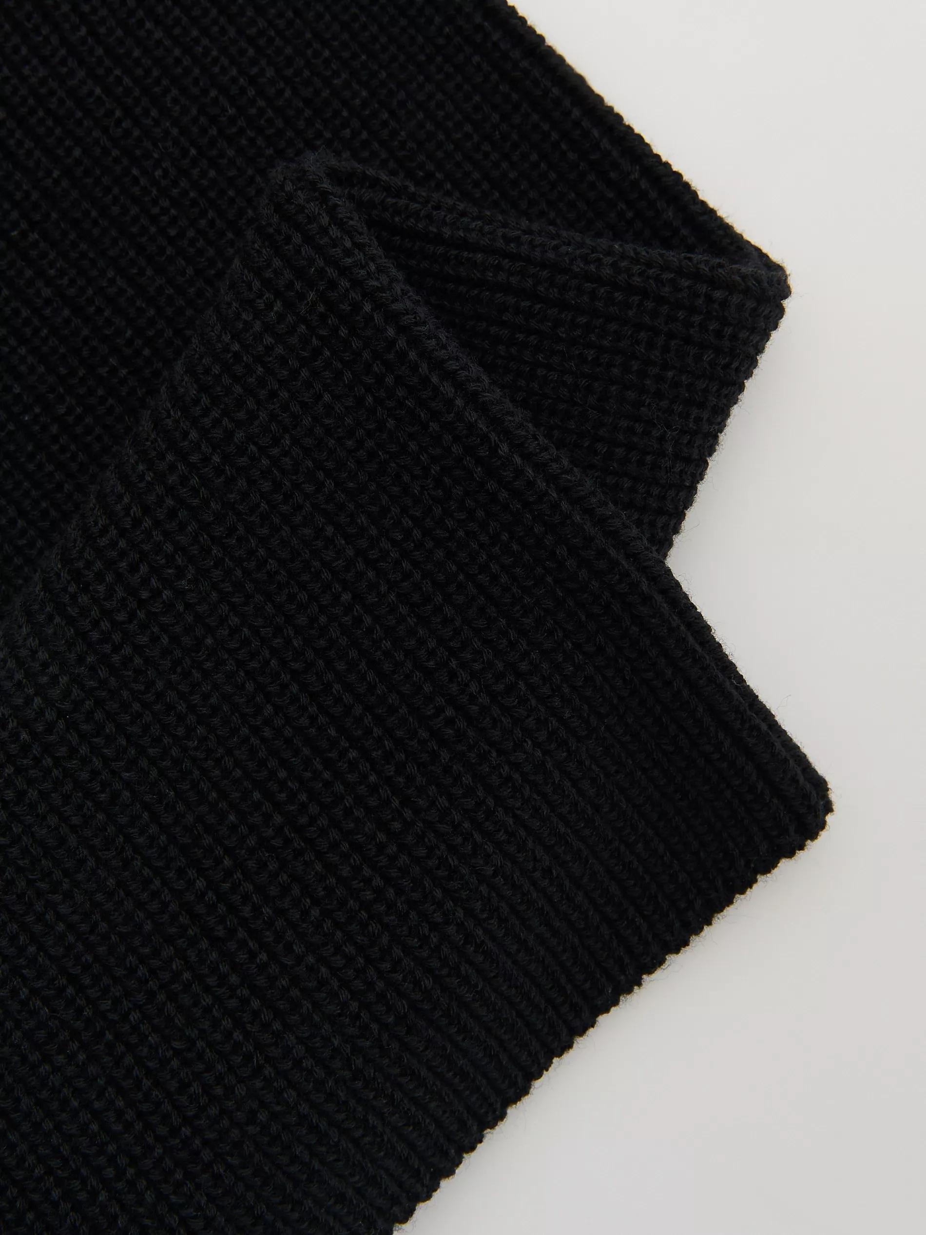 Black Simple Tube Scarf, Black, large image number 2