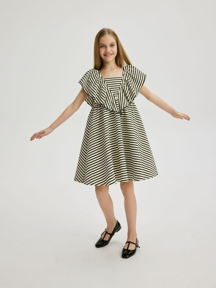 Multicolour Striped Dress, , large image number 0