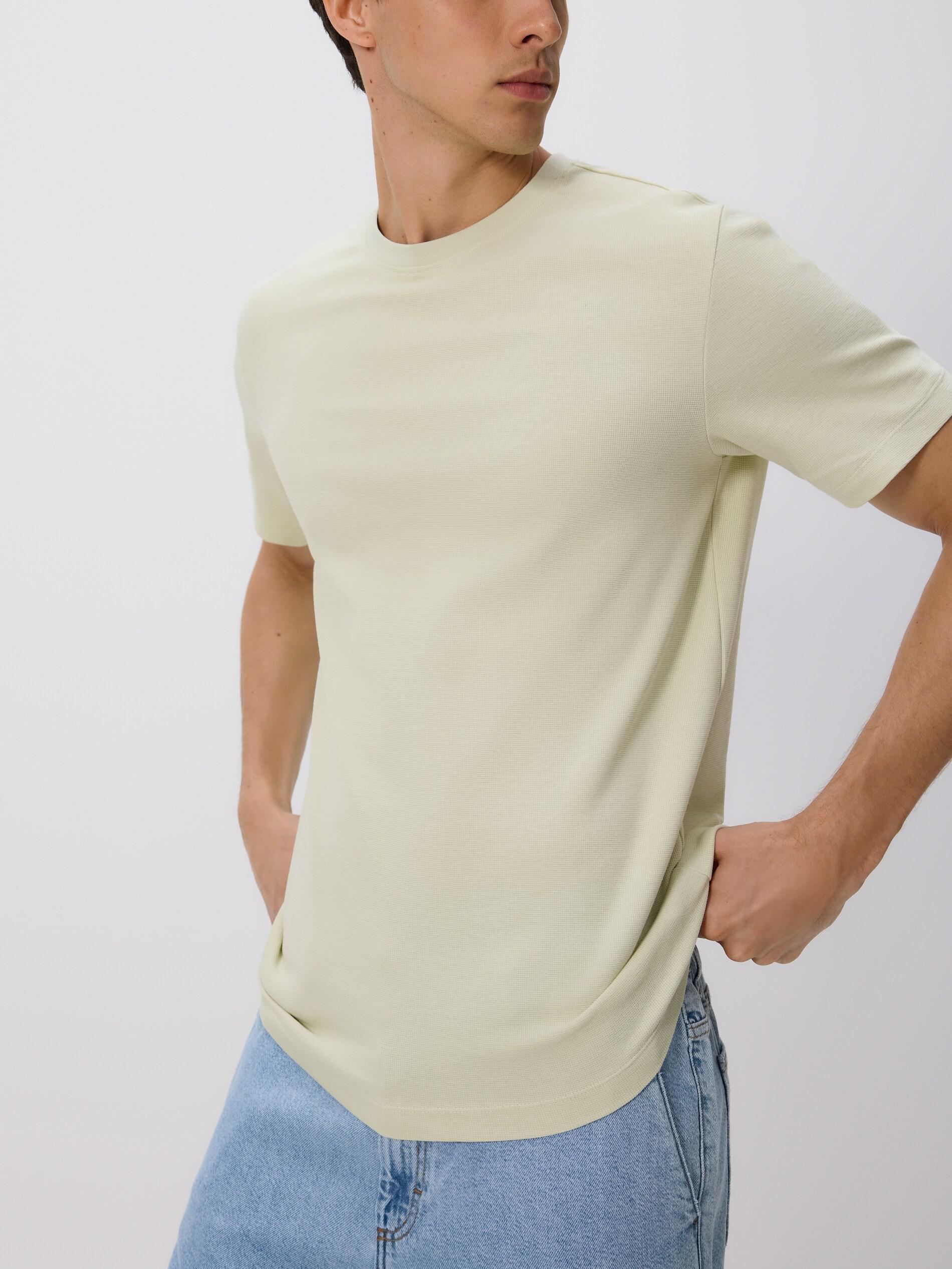 Green Regular Fit Structural Fabric T-Shirt, Green, large image number 1