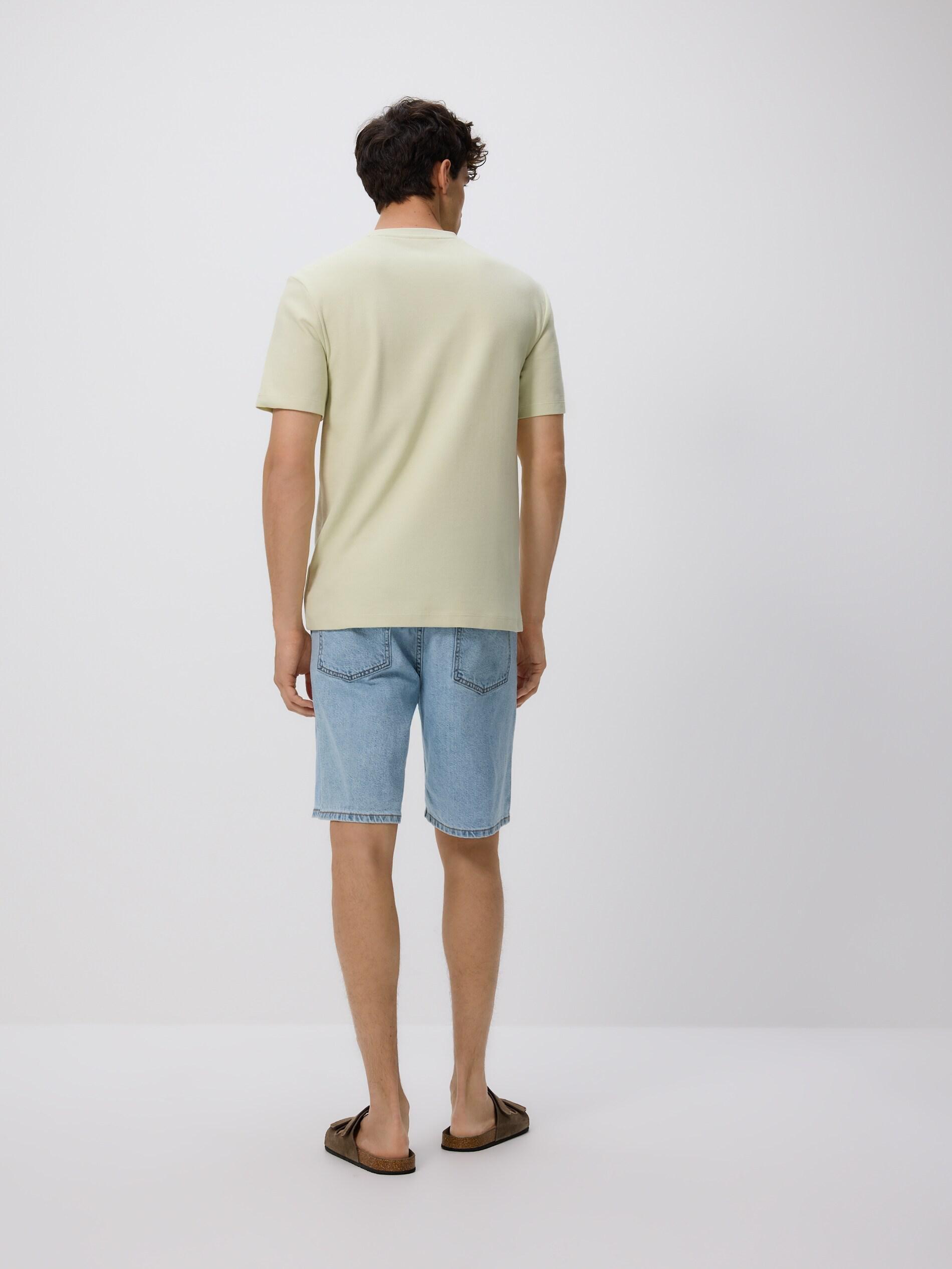 Green Regular Fit Structural Fabric T-Shirt, Green, large image number 2